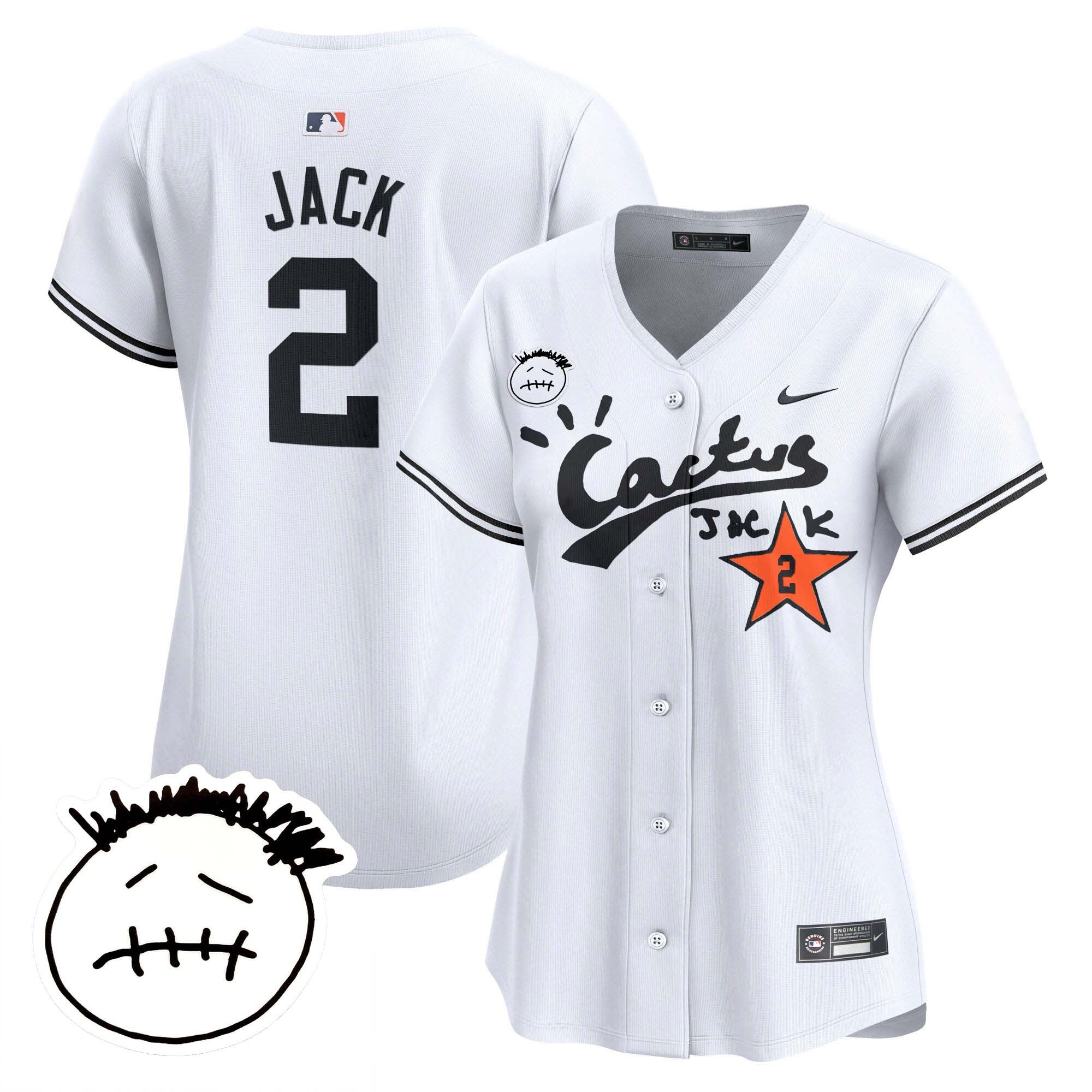 Women’s Houston Cactus Jack Patch Vapor Premier Limited Jersey V4 – Stitched