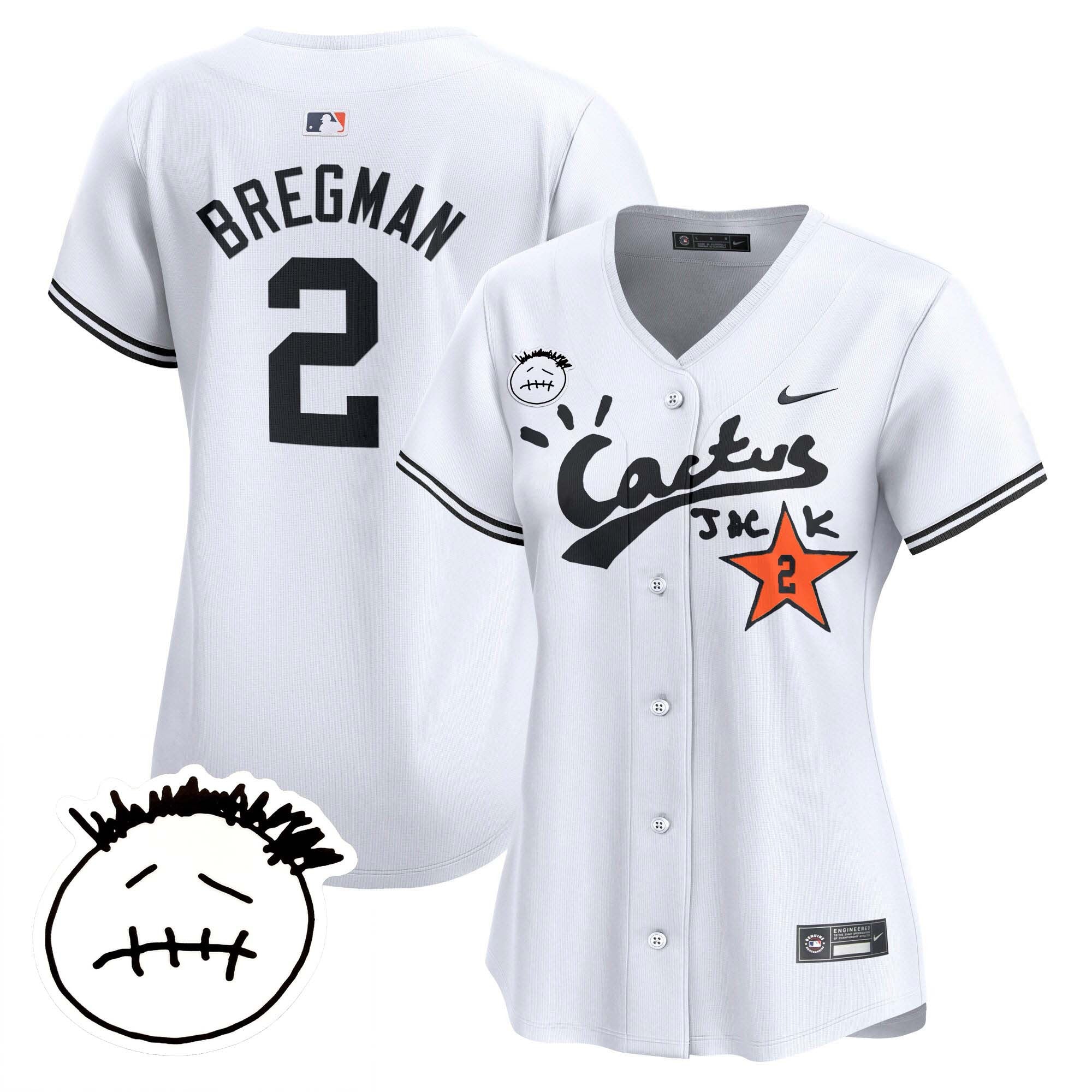 Women’s Houston Cactus Jack Patch Vapor Premier Limited Jersey V4 – Stitched