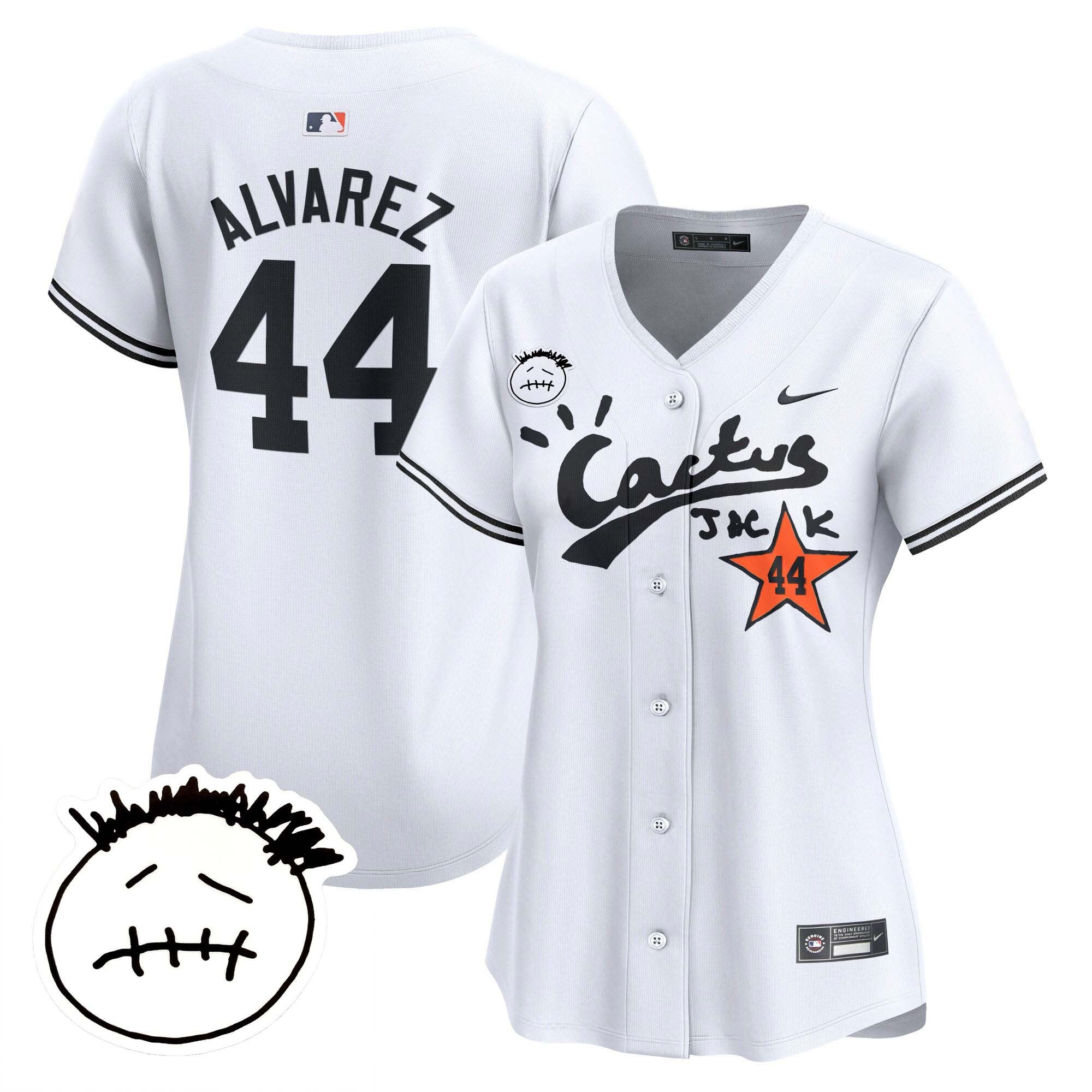 Women’s Houston Cactus Jack Patch Vapor Premier Limited Jersey V4 – Stitched