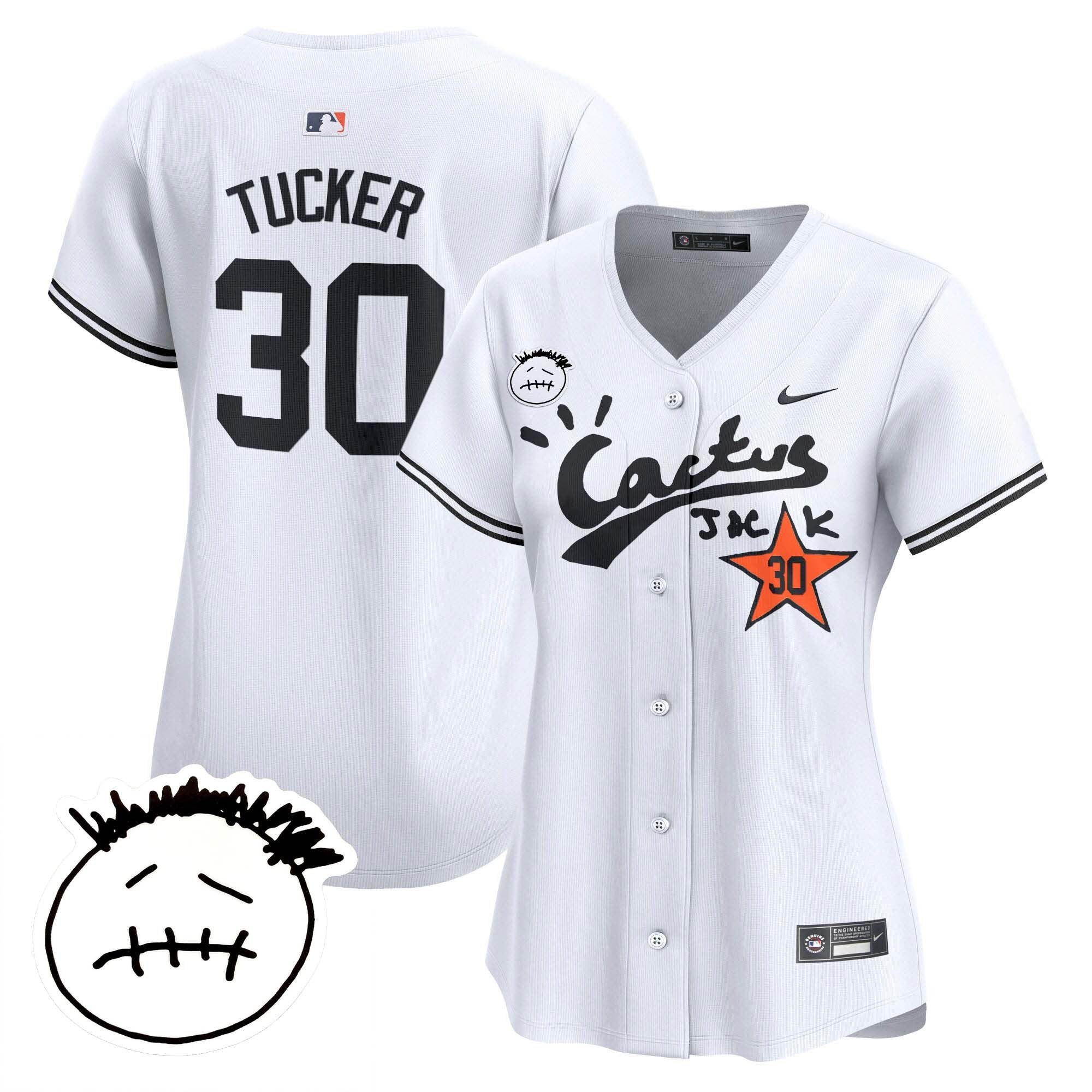 Women’s Houston Cactus Jack Patch Vapor Premier Limited Jersey V4 – Stitched