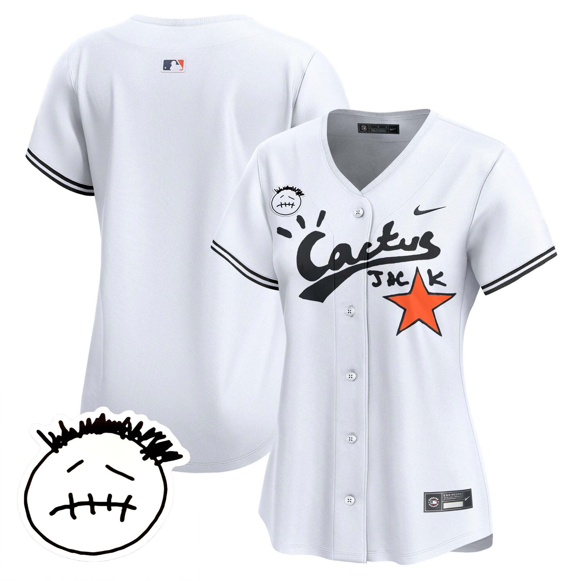 Women’s Houston Cactus Jack Patch Vapor Premier Limited Jersey V4 – Stitched
