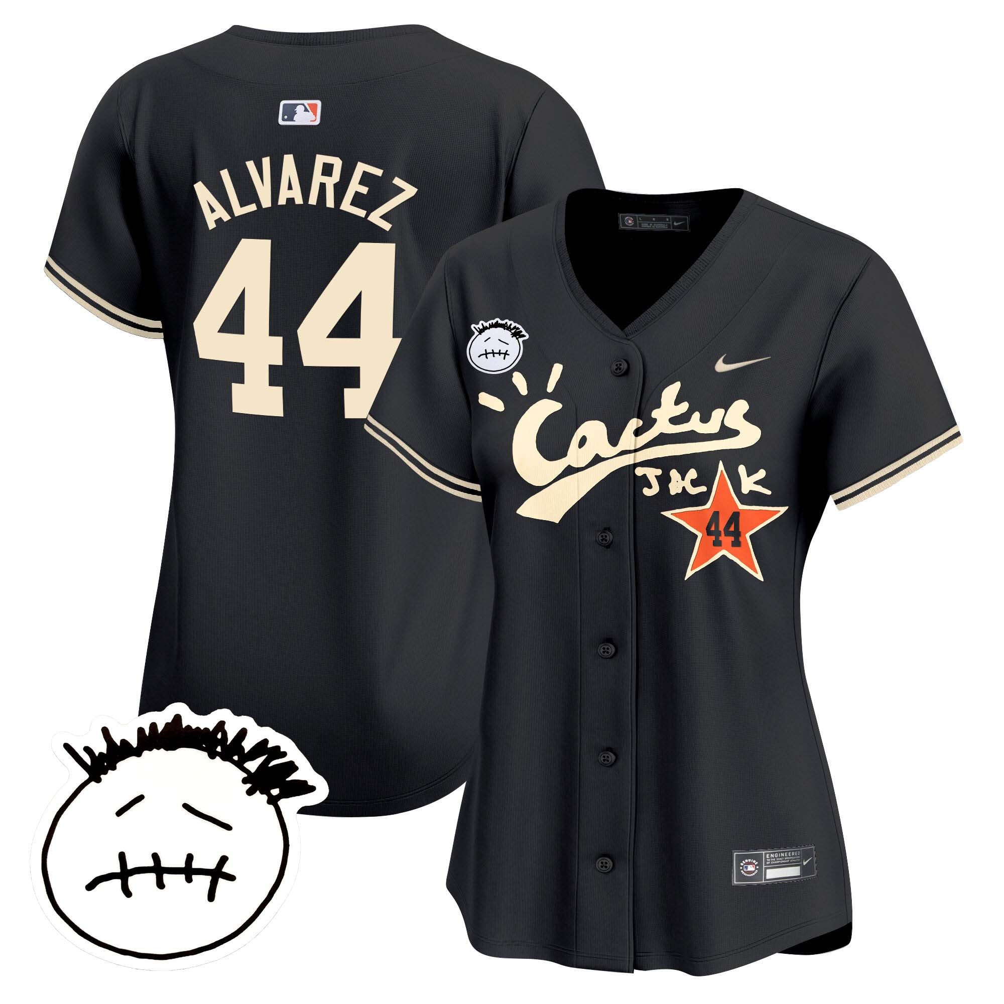 Women’s Houston Cactus Jack Patch Vapor Premier Limited Jersey V4 – Stitched