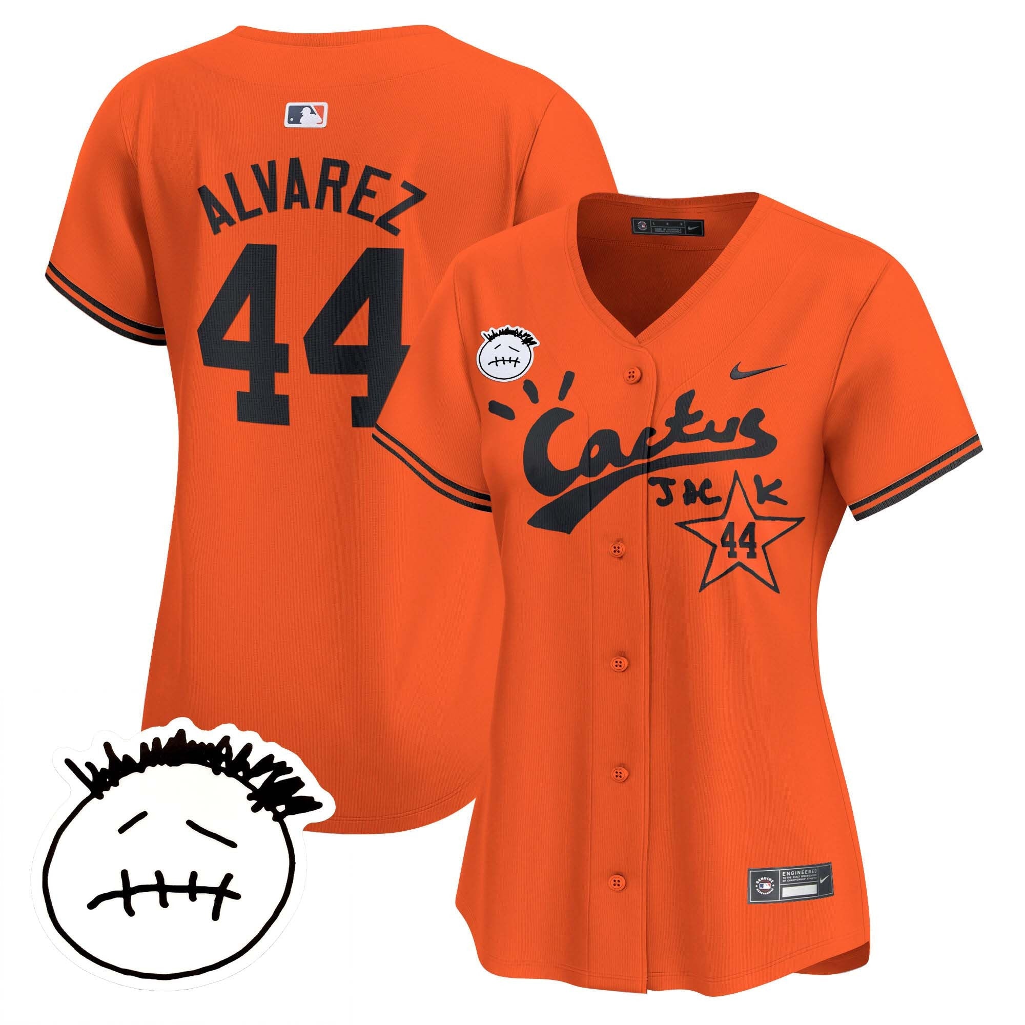 Women’s Houston Cactus Jack Patch Vapor Premier Limited Jersey V4 – Stitched