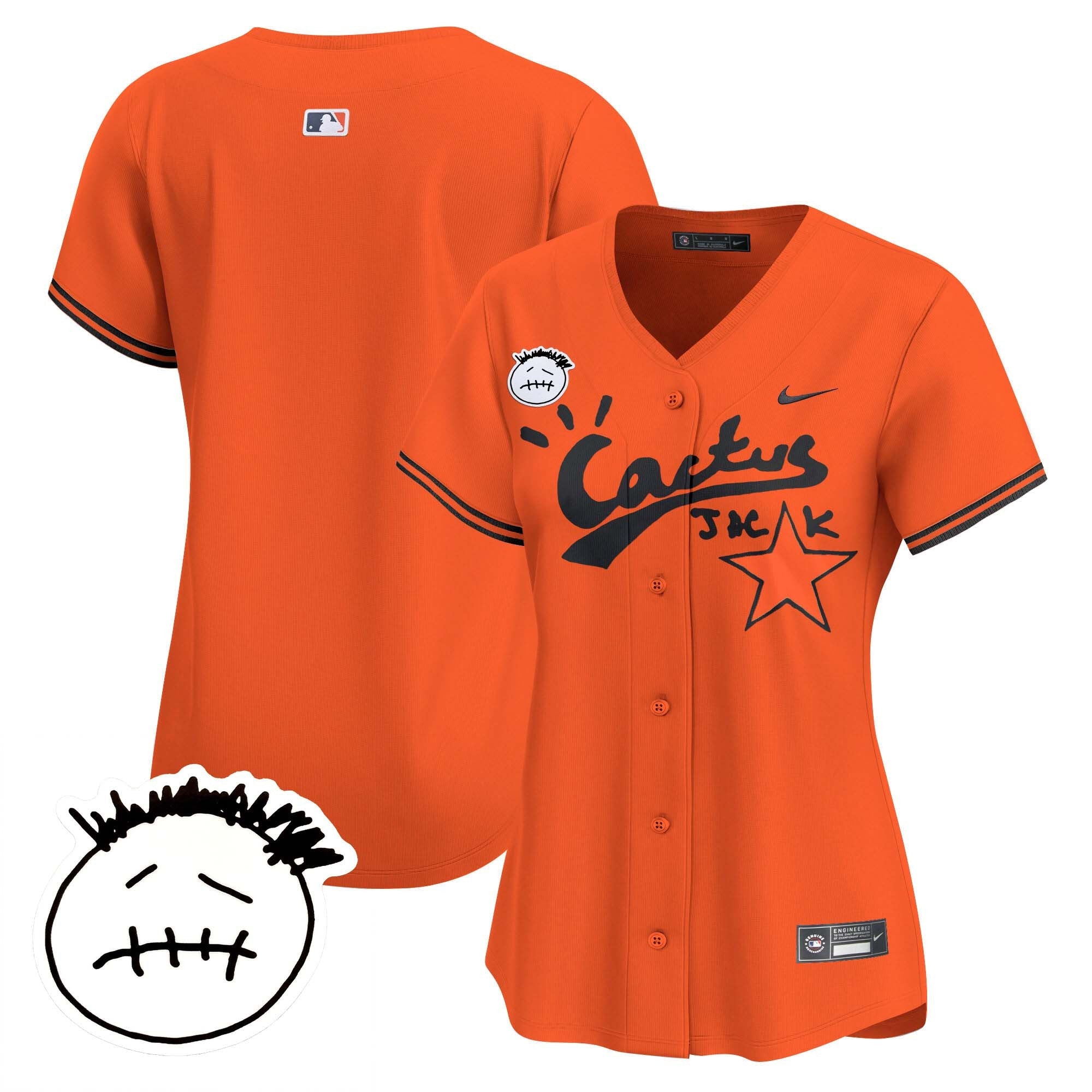 Women’s Houston Cactus Jack Patch Vapor Premier Limited Jersey V4 – Stitched