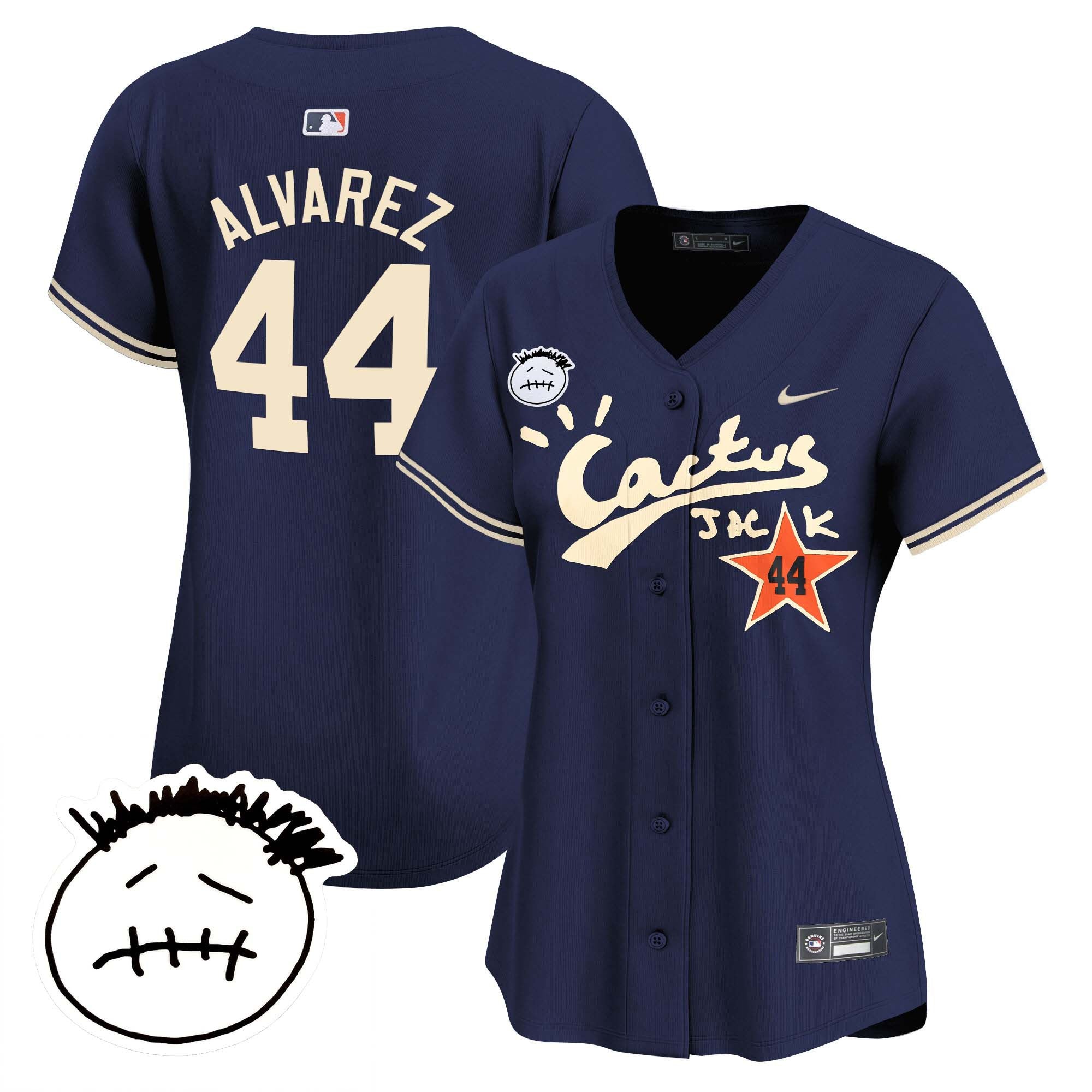 Women’s Houston Cactus Jack Patch Vapor Premier Limited Jersey V4 – Stitched