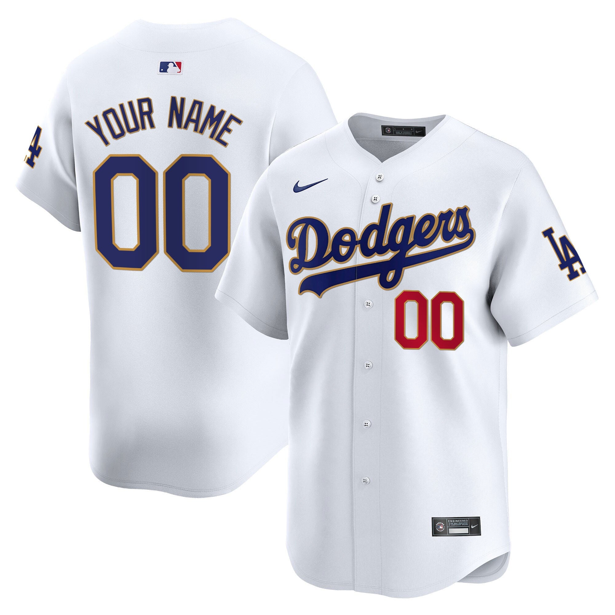 Los Angeles Gold Trim Vapor Premier Limited Custom Jersey
