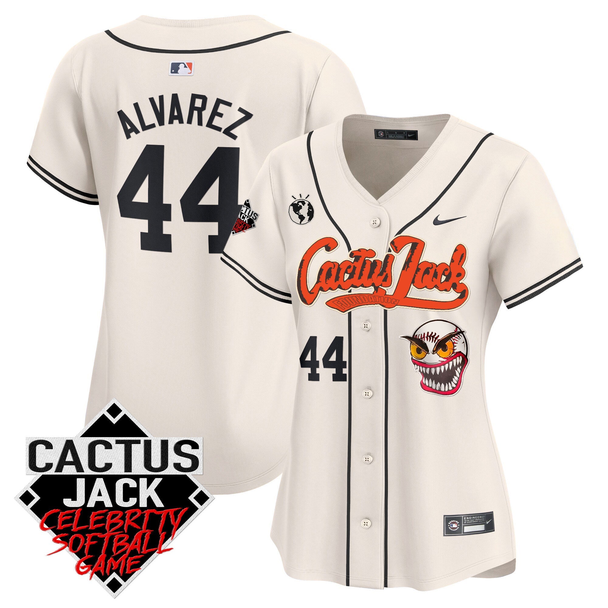 Women’s Cactus Jack Celebrity Softball Game Patch Vapor Premier Limited Jersey