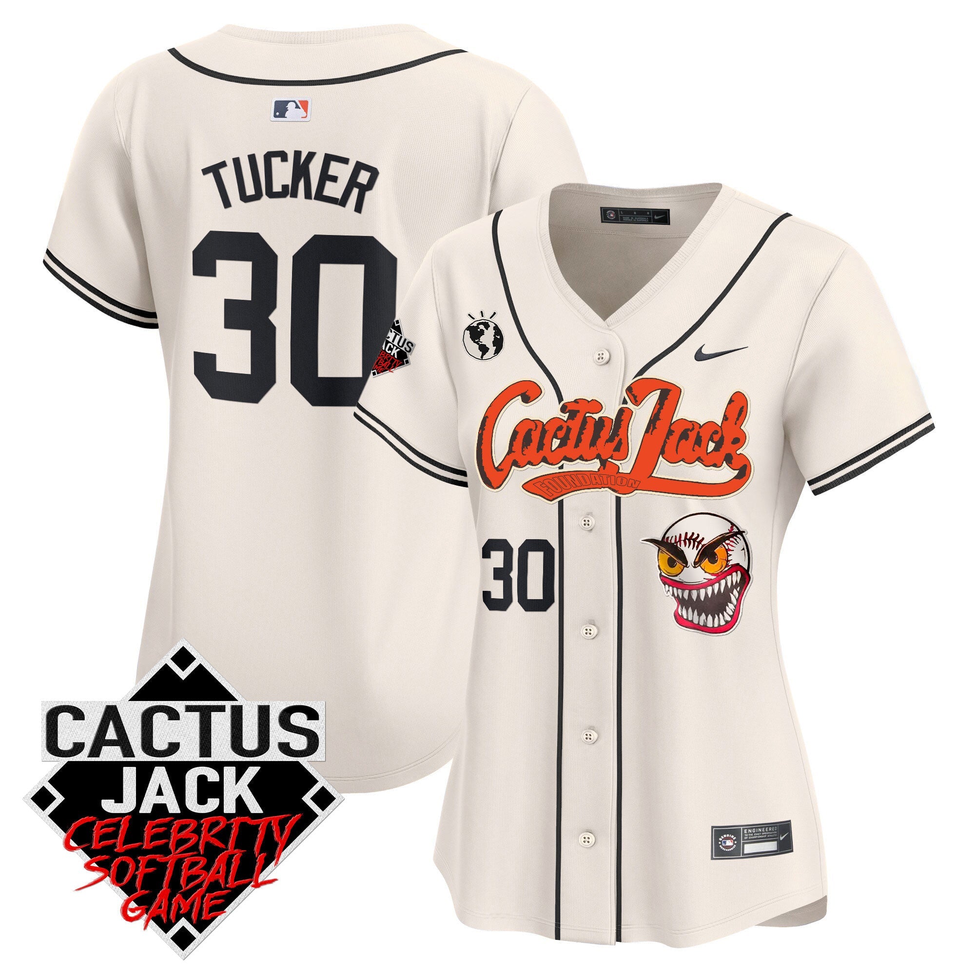 Women’s Cactus Jack Celebrity Softball Game Patch Vapor Premier Limited Jersey