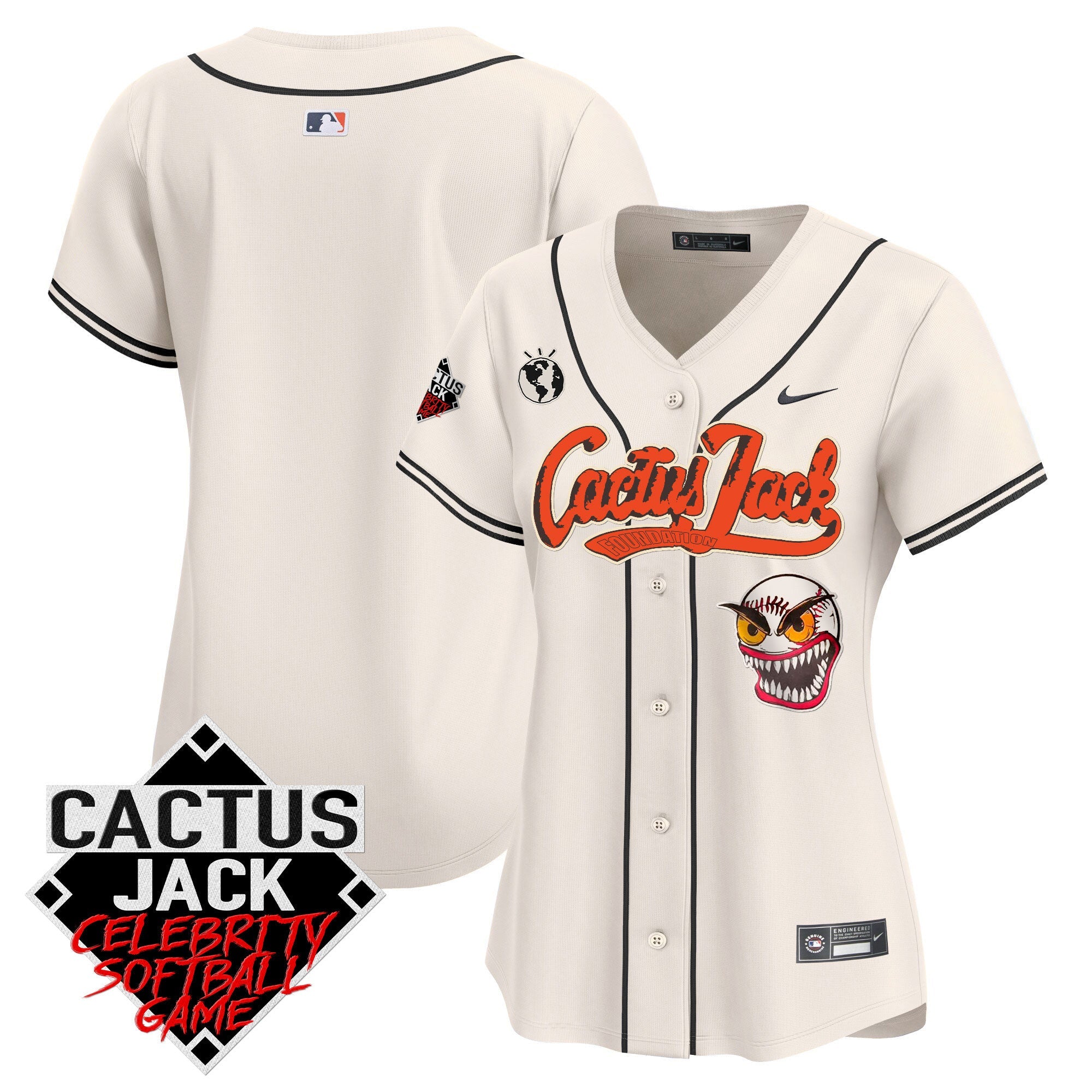 Women’s Cactus Jack Celebrity Softball Game Patch Vapor Premier Limited Jersey