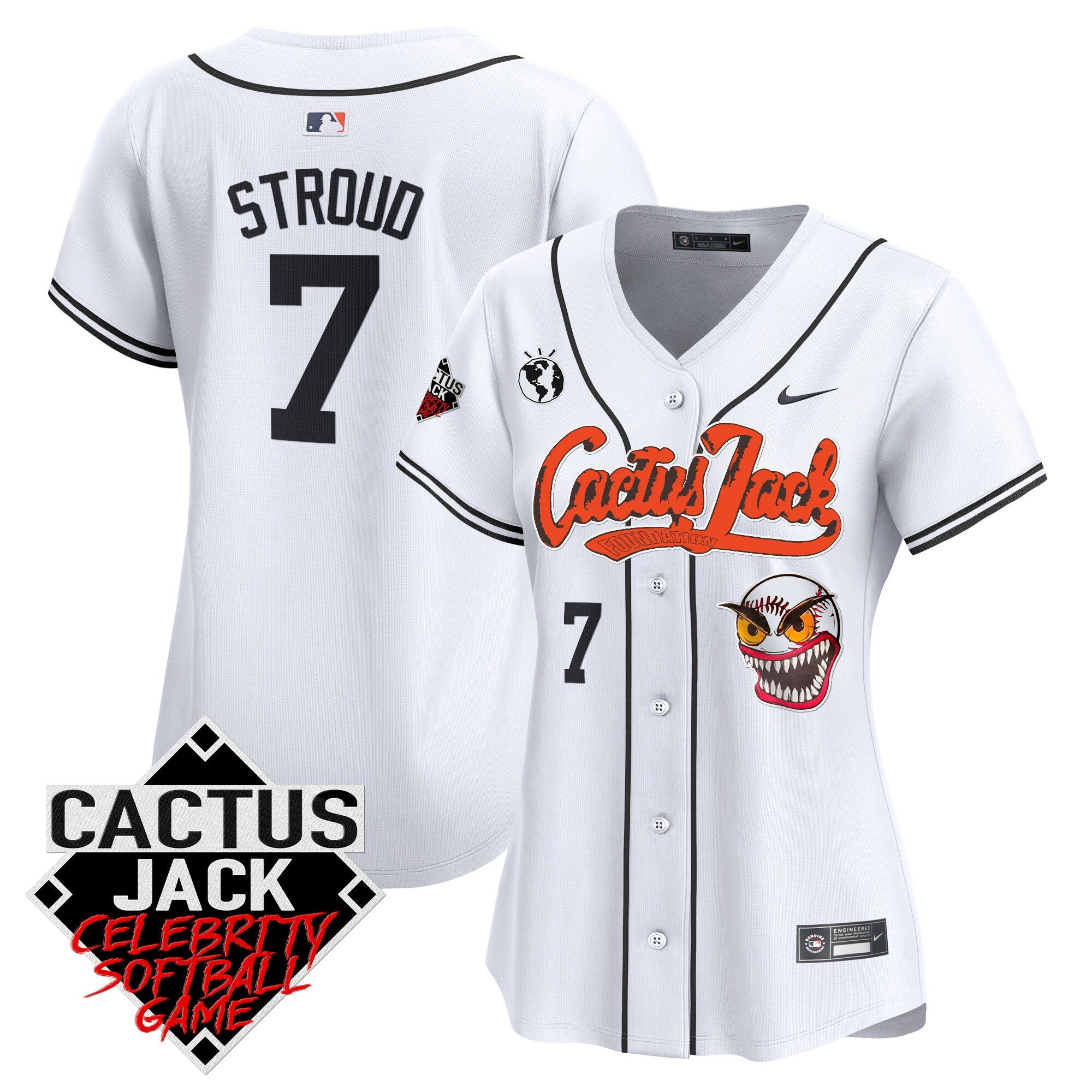 Women’s Cactus Jack Celebrity Softball Game Patch Vapor Premier Limited Jersey