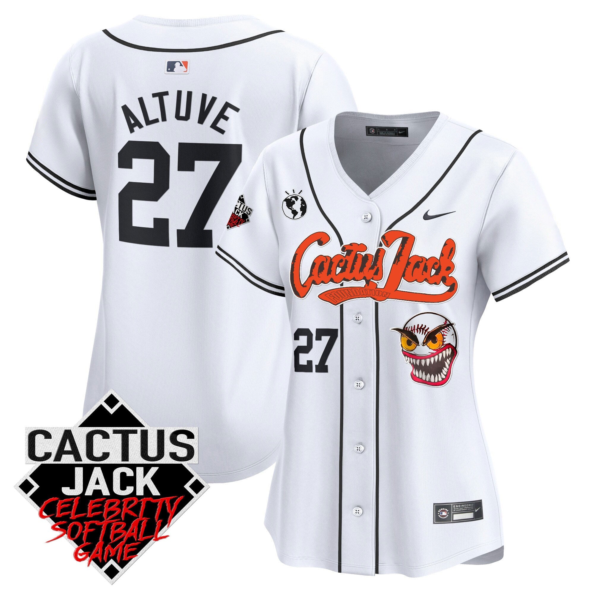 Women’s Cactus Jack Celebrity Softball Game Patch Vapor Premier Limited Jersey
