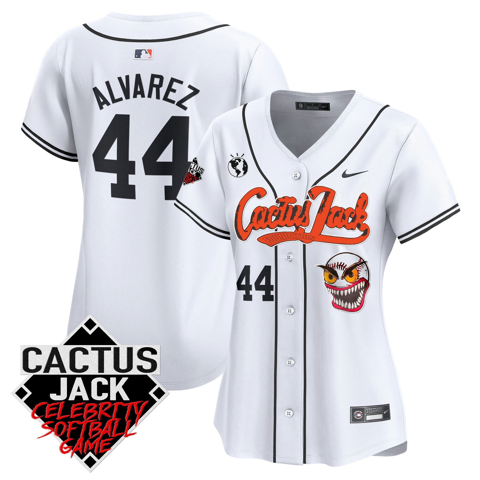 Women’s Cactus Jack Celebrity Softball Game Patch Vapor Premier Limited Jersey