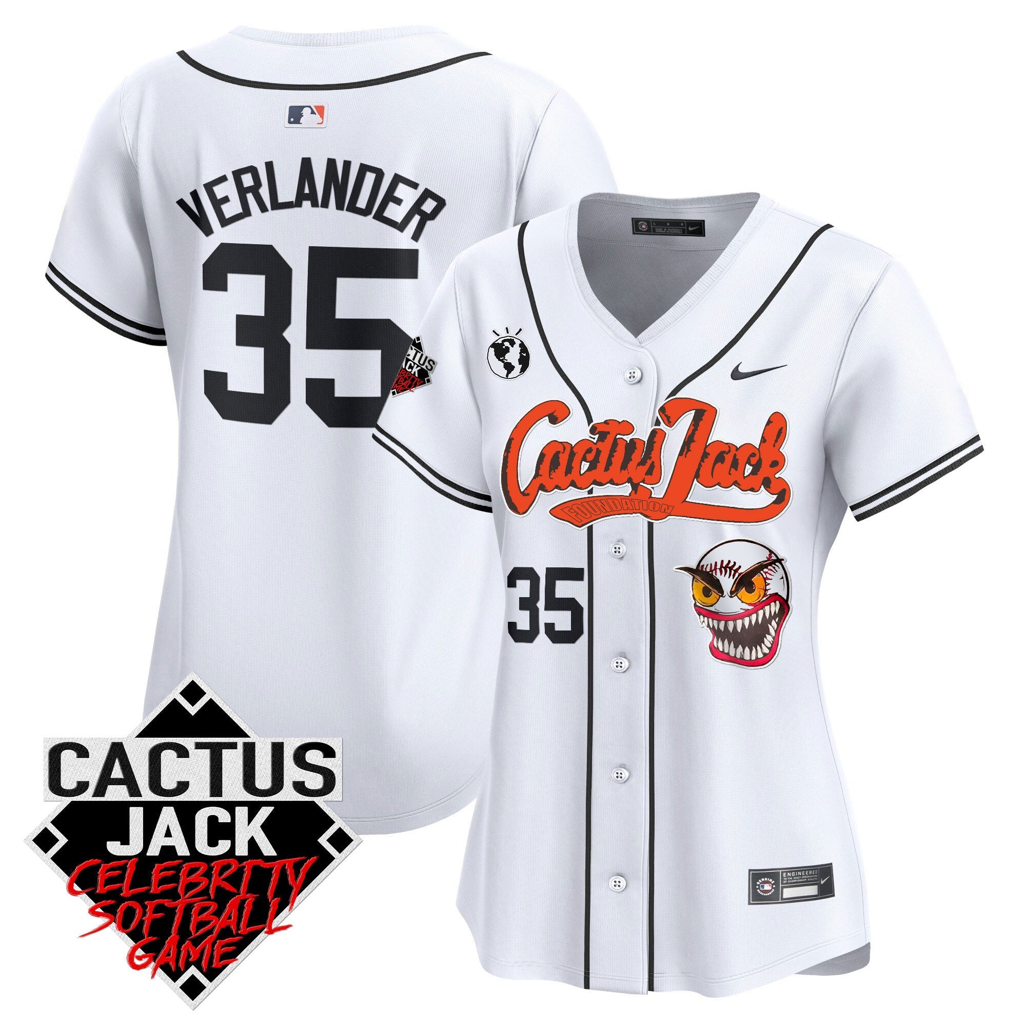 Women’s Cactus Jack Celebrity Softball Game Patch Vapor Premier Limited Jersey