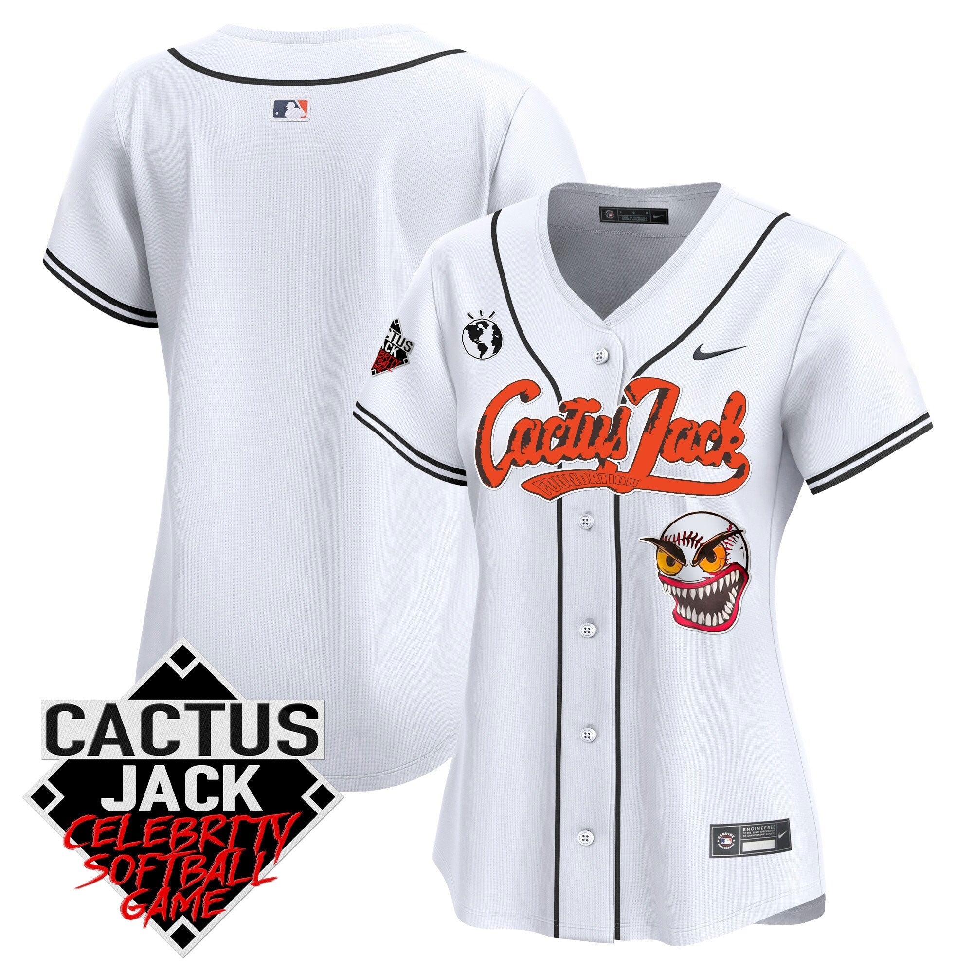 Women’s Cactus Jack Celebrity Softball Game Patch Vapor Premier Limited Jersey