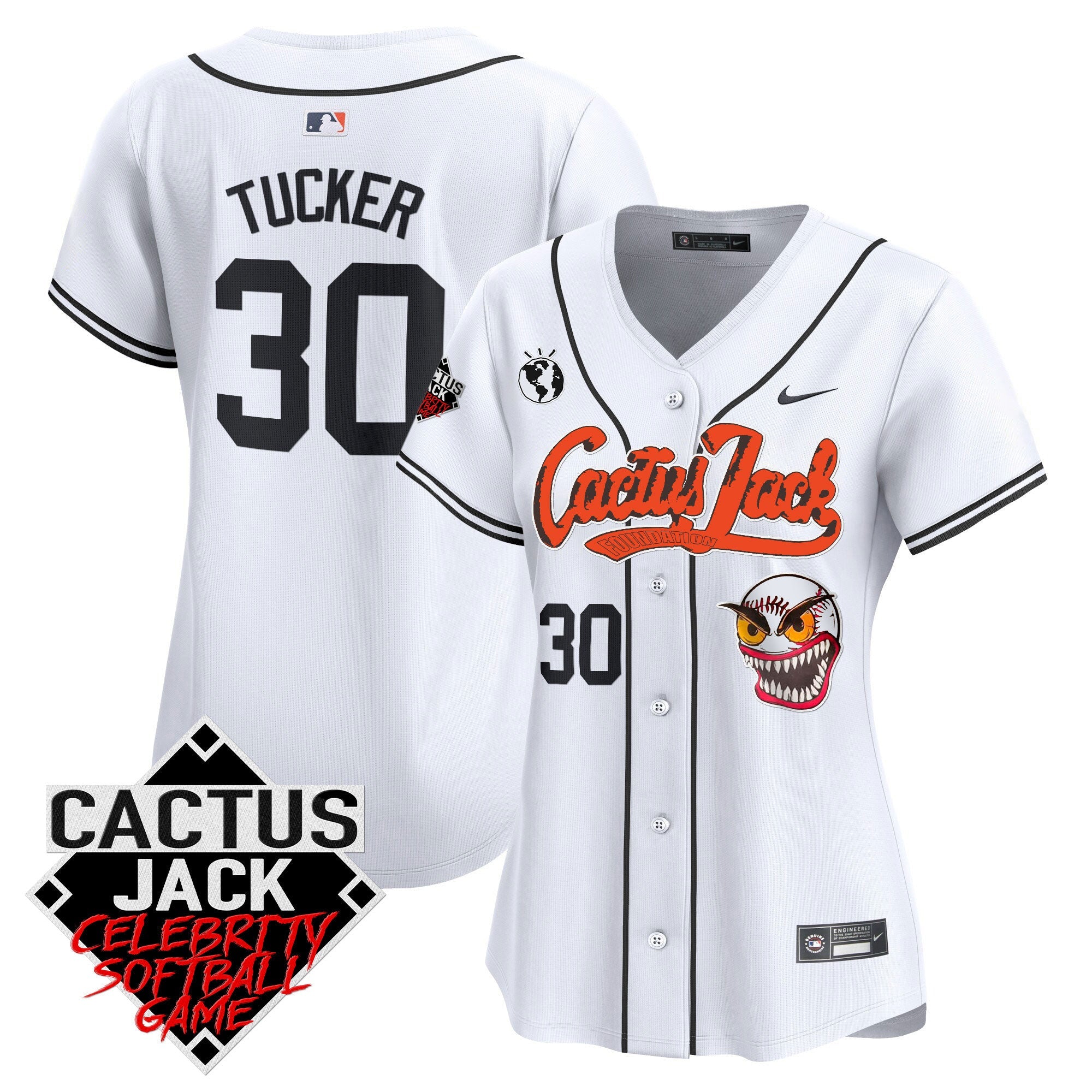 Women’s Cactus Jack Celebrity Softball Game Patch Vapor Premier Limited Jersey