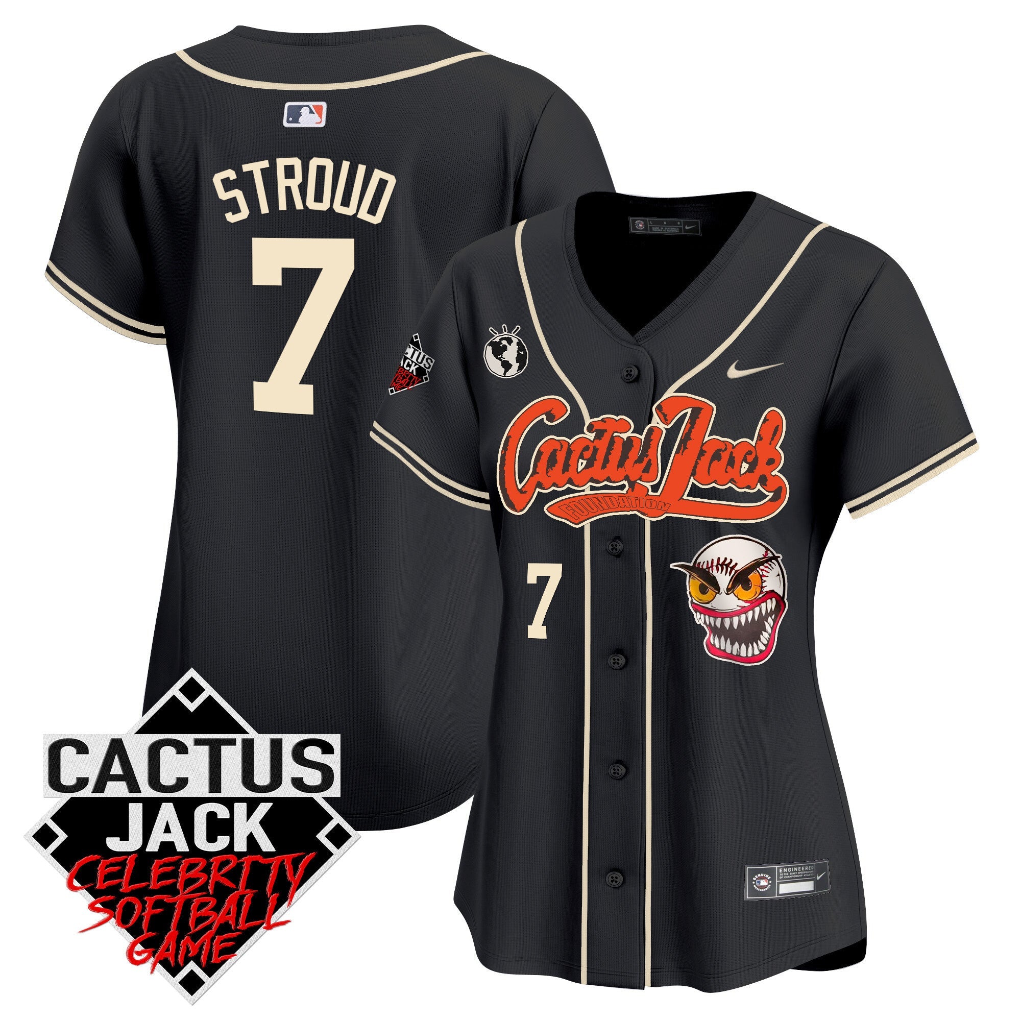 Women’s Cactus Jack Celebrity Softball Game Patch Vapor Premier Limited Jersey