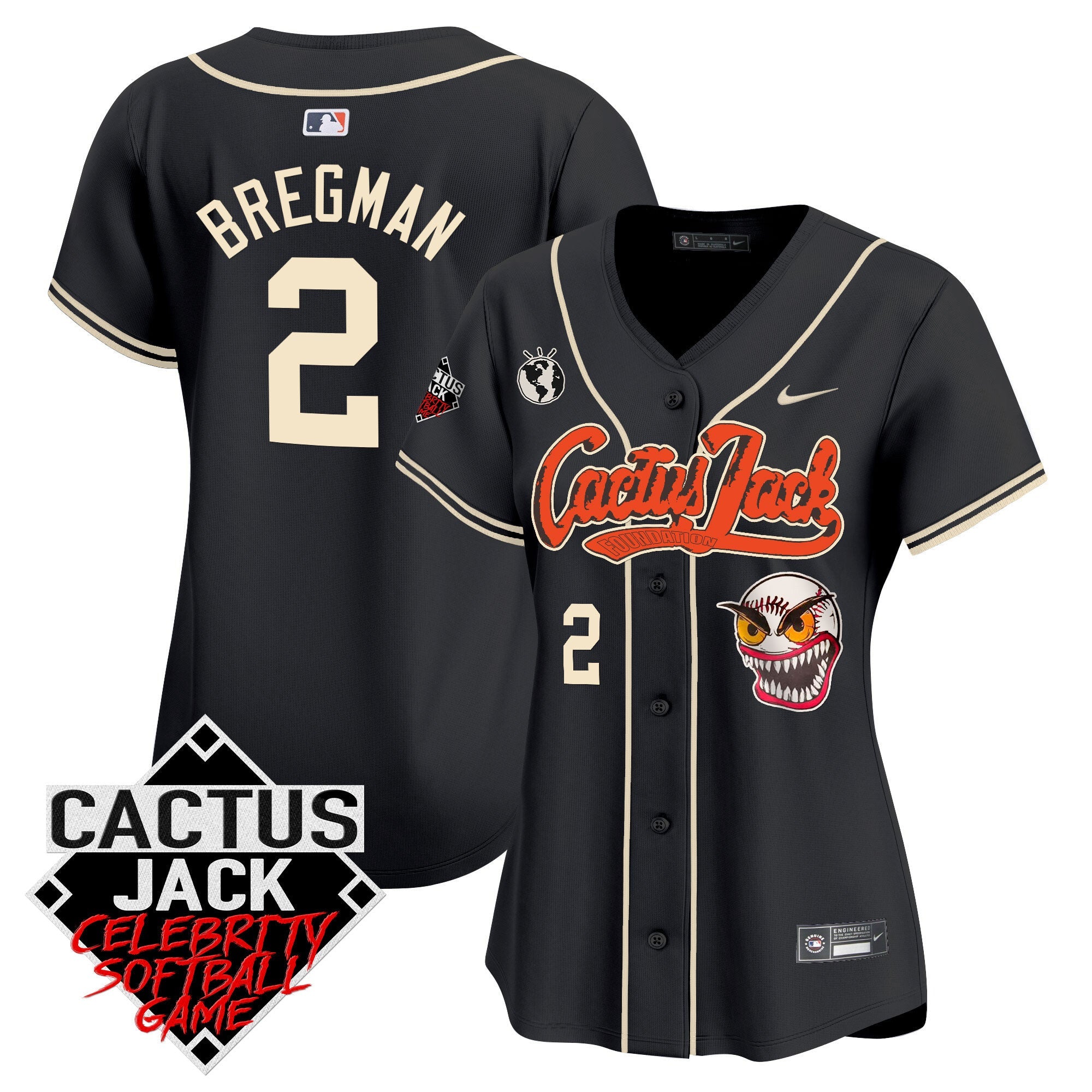Women’s Cactus Jack Celebrity Softball Game Patch Vapor Premier Limited Jersey