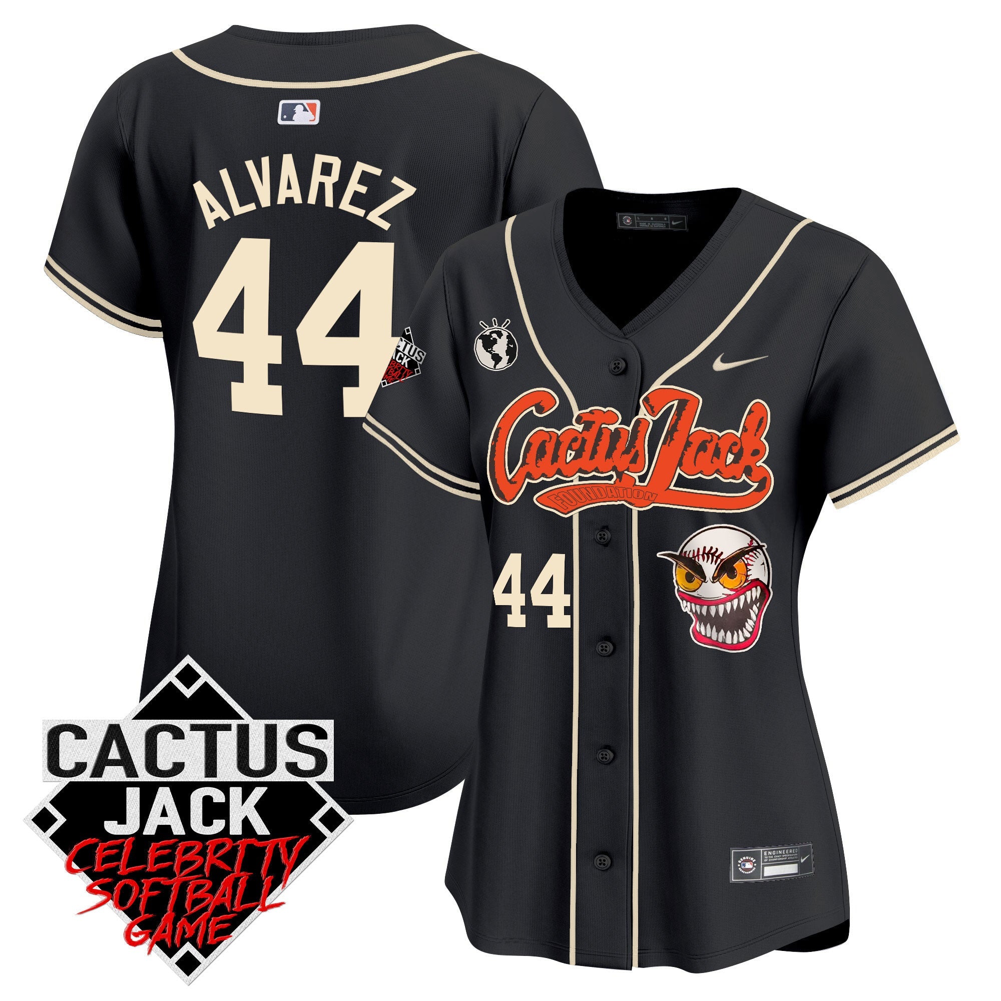 Women’s Cactus Jack Celebrity Softball Game Patch Vapor Premier Limited Jersey