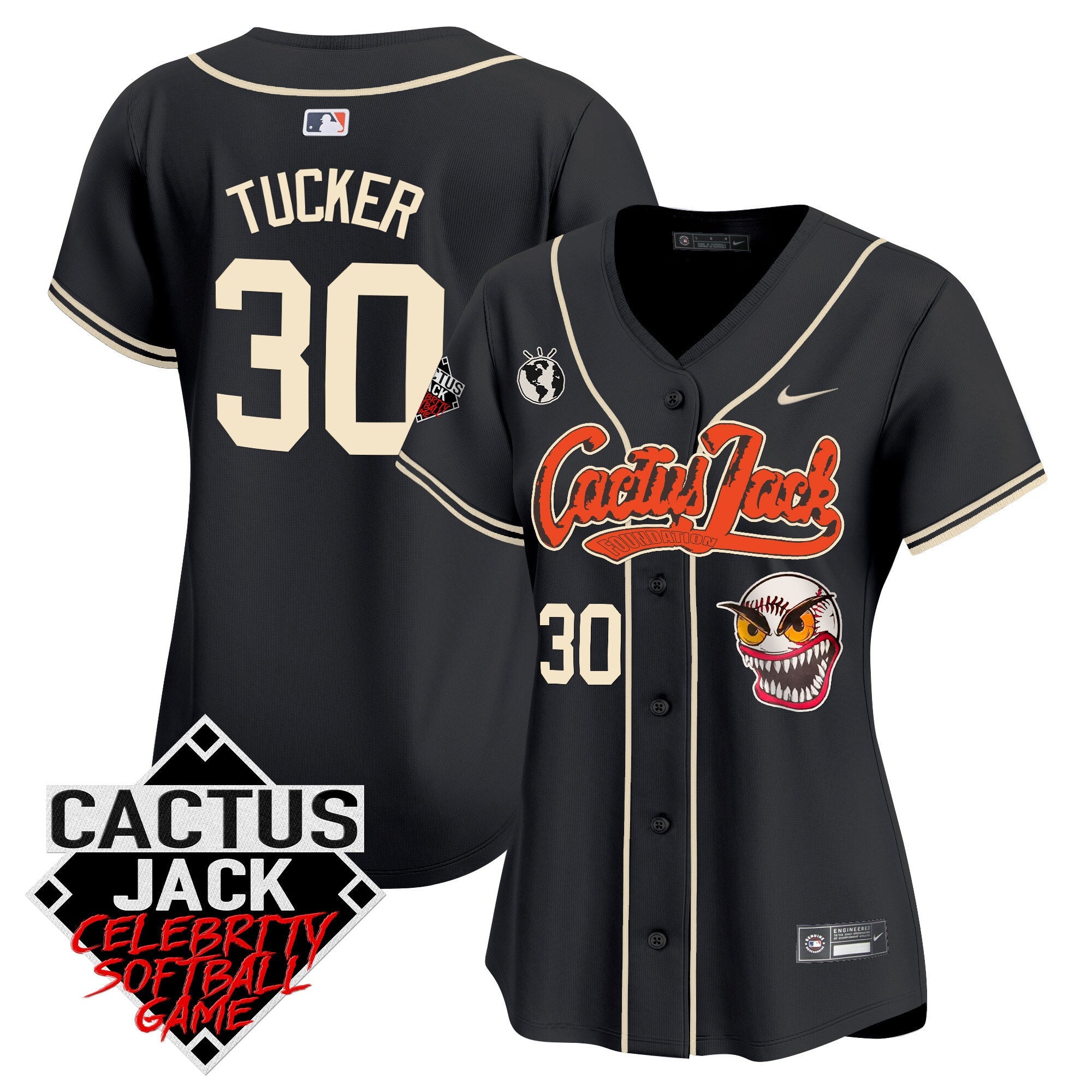 Women’s Cactus Jack Celebrity Softball Game Patch Vapor Premier Limited Jersey