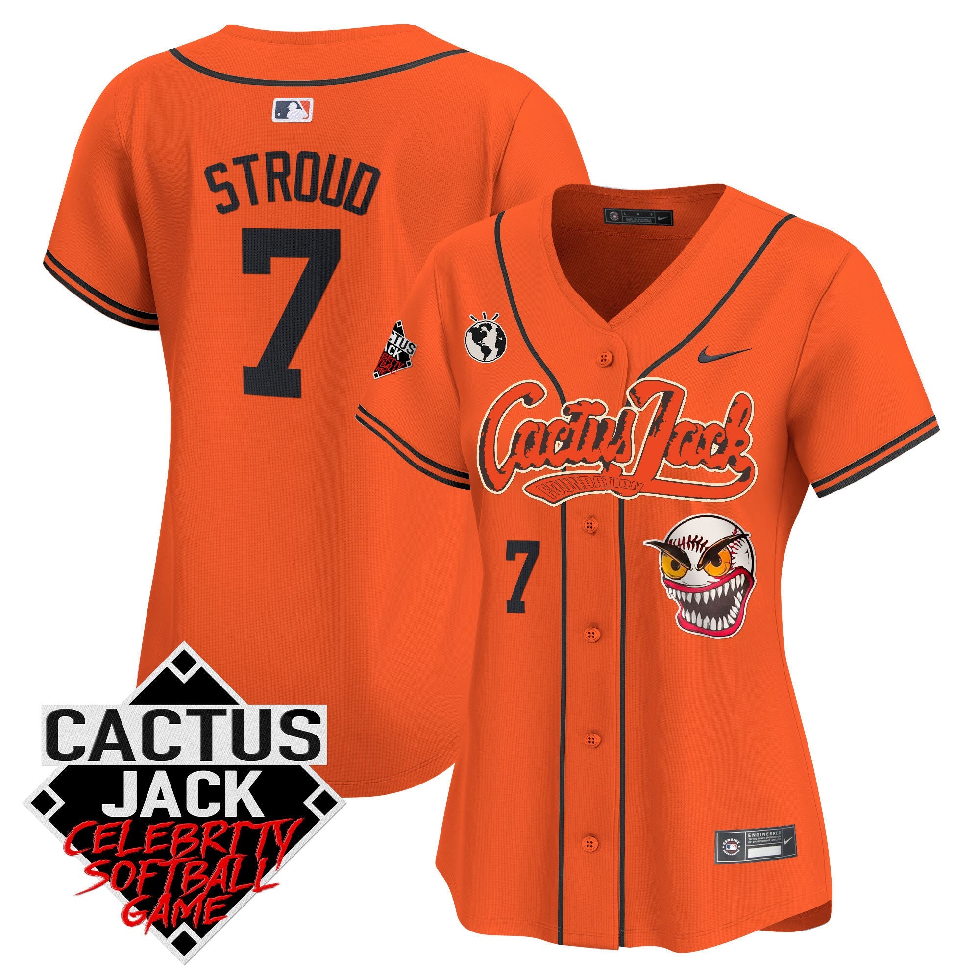 Women’s Cactus Jack Celebrity Softball Game Patch Vapor Premier Limited Jersey