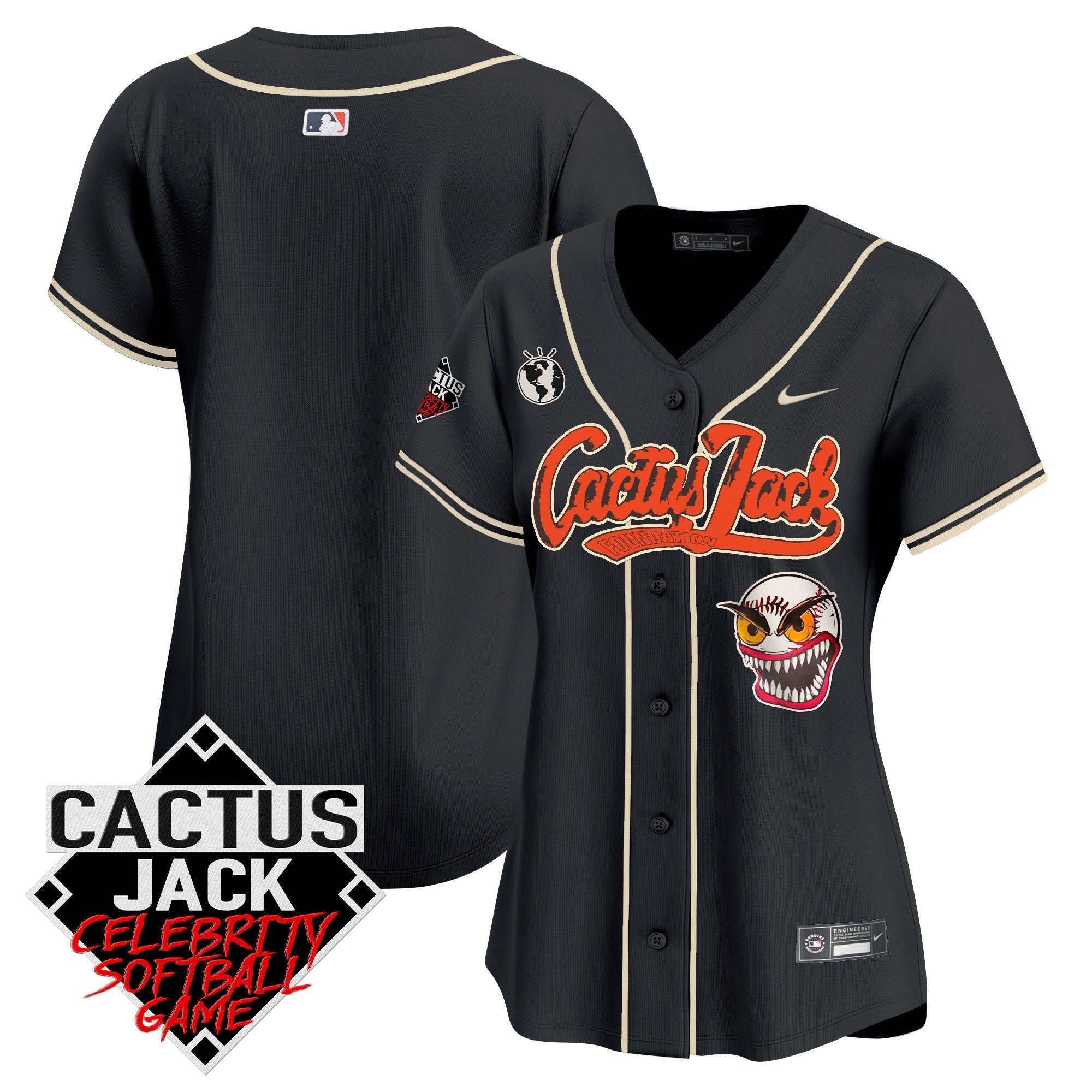 Women’s Cactus Jack Celebrity Softball Game Patch Vapor Premier Limited Jersey