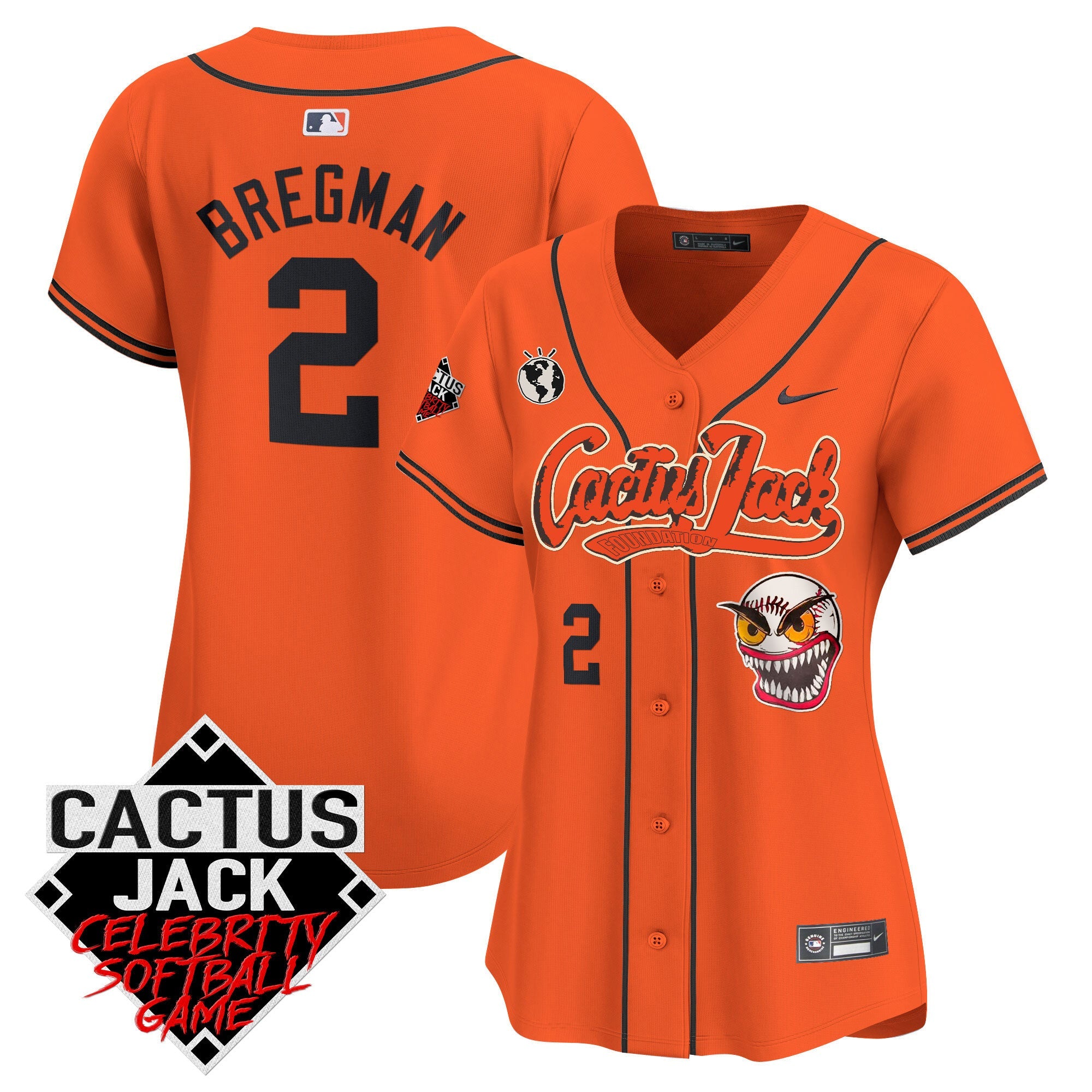 Women’s Cactus Jack Celebrity Softball Game Patch Vapor Premier Limited Jersey