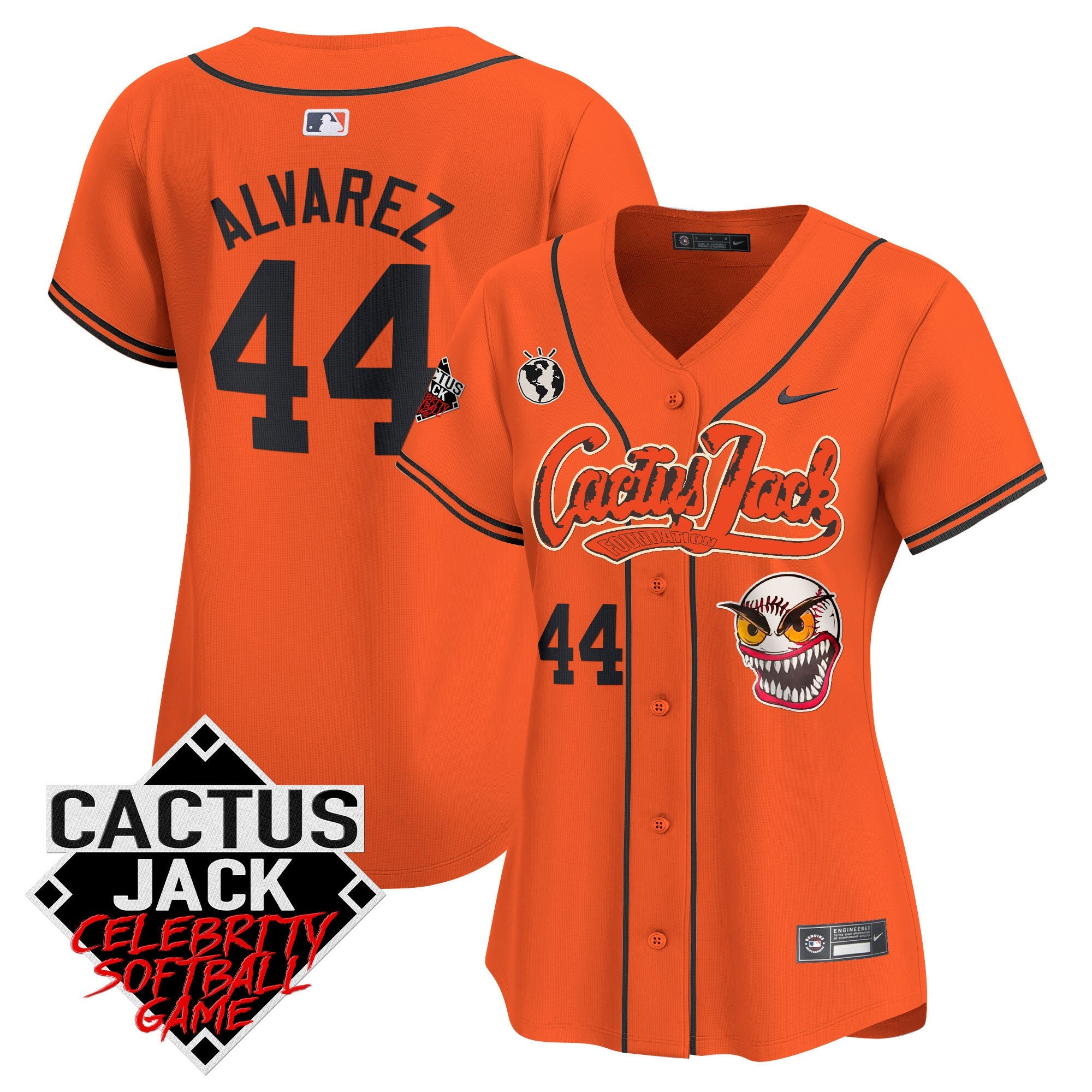 Women’s Cactus Jack Celebrity Softball Game Patch Vapor Premier Limited Jersey