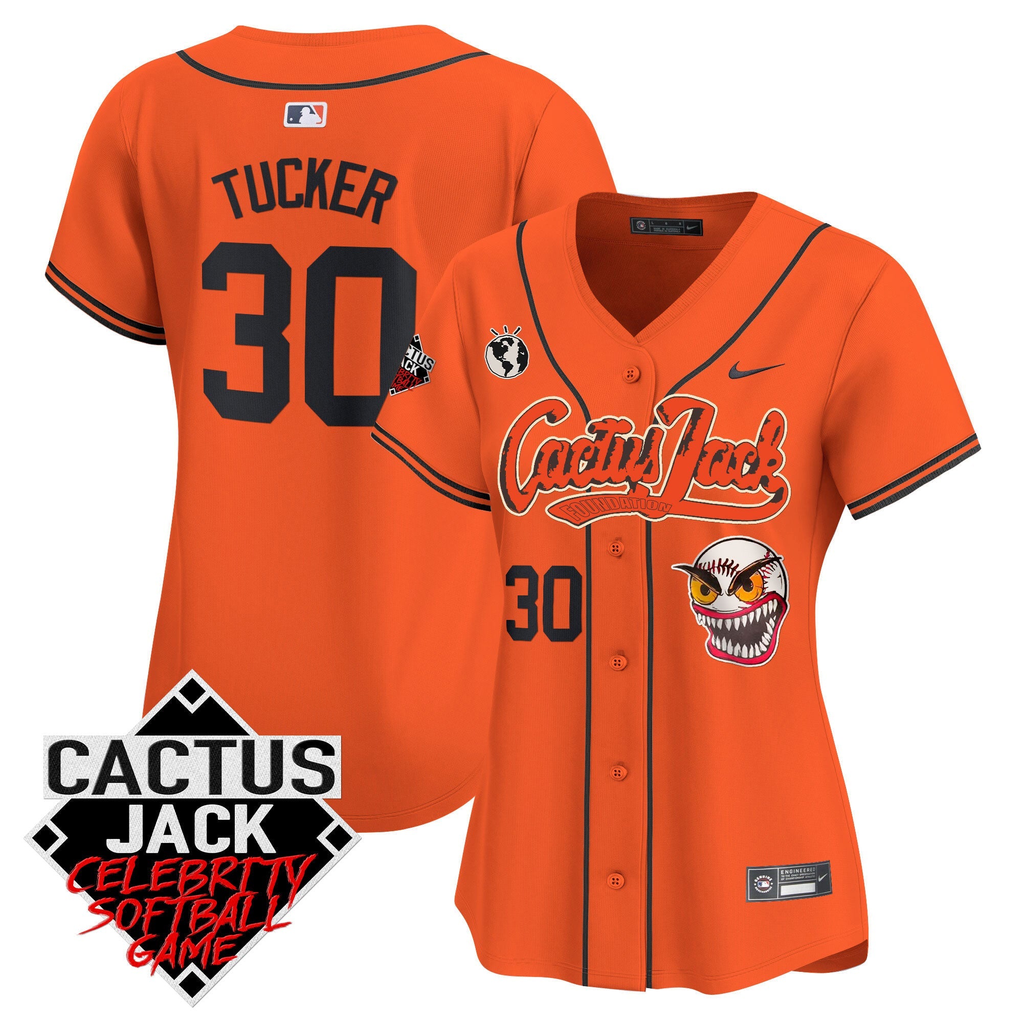 Women’s Cactus Jack Celebrity Softball Game Patch Vapor Premier Limited Jersey