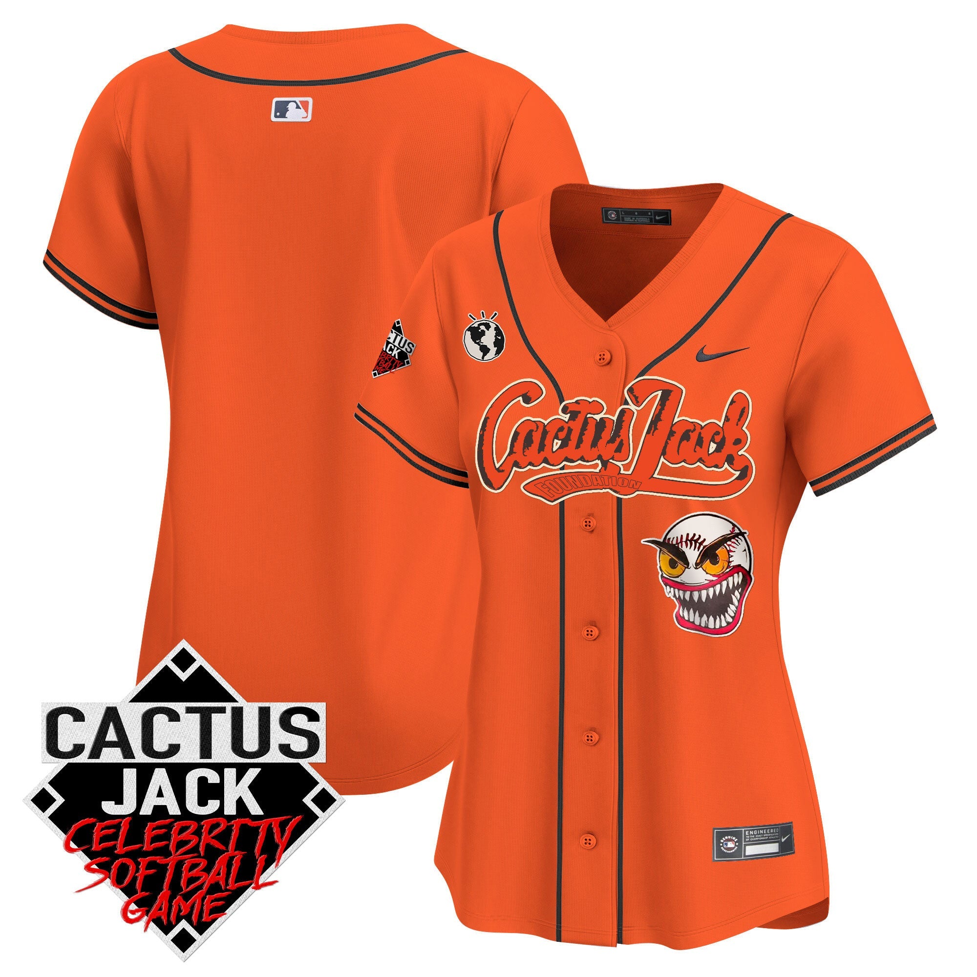 Women’s Cactus Jack Celebrity Softball Game Patch Vapor Premier Limited Jersey