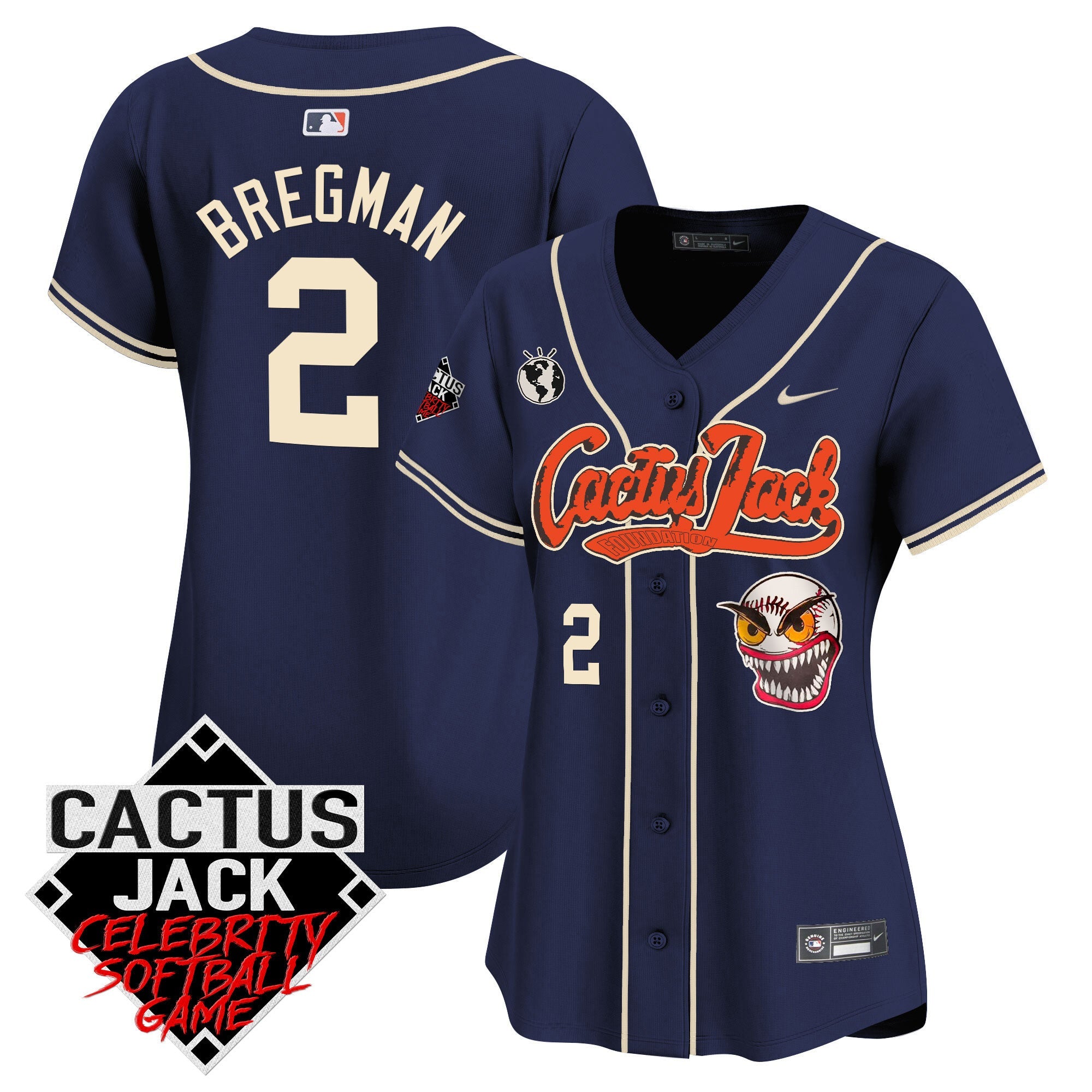 Women’s Cactus Jack Celebrity Softball Game Patch Vapor Premier Limited Jersey