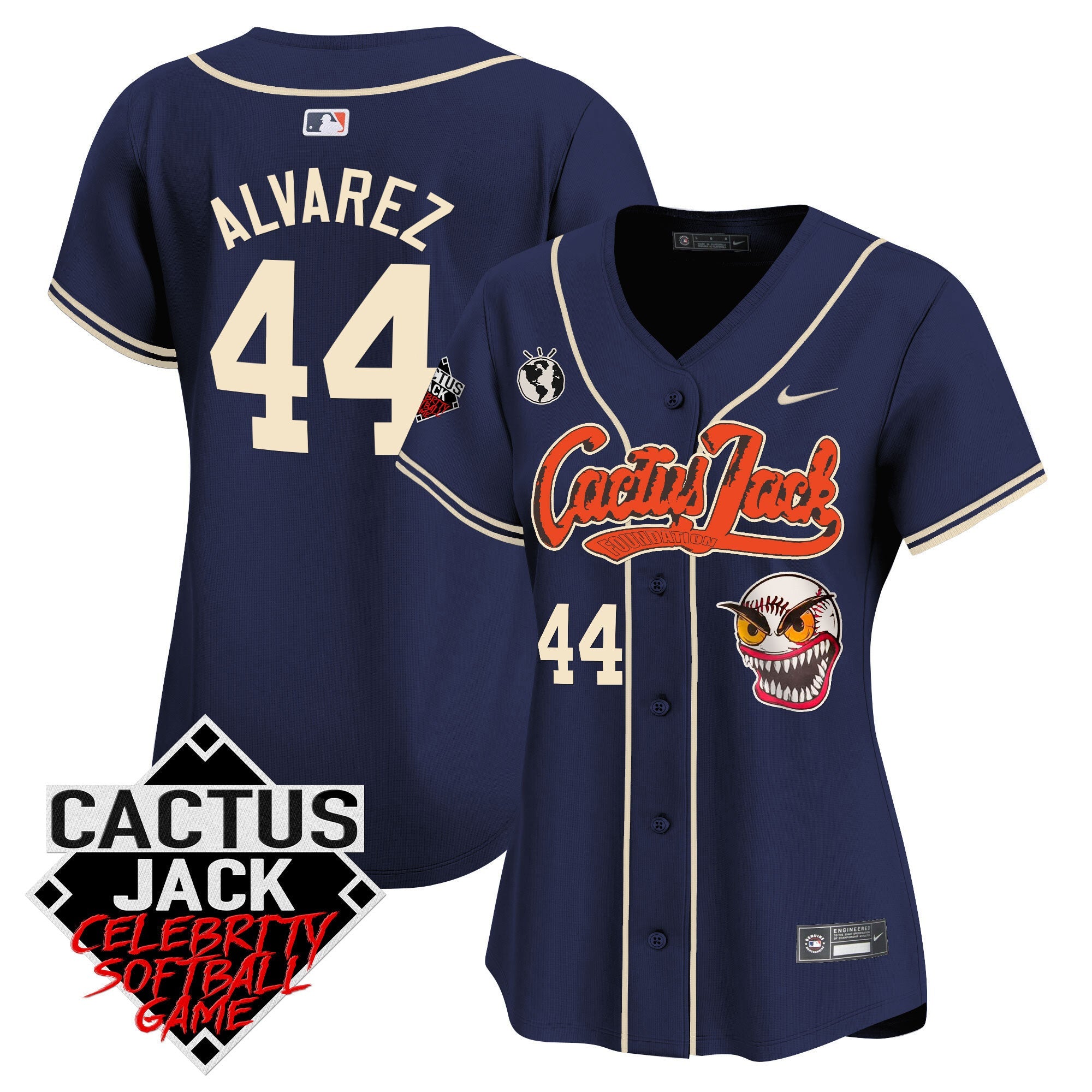 Women’s Cactus Jack Celebrity Softball Game Patch Vapor Premier Limited Jersey