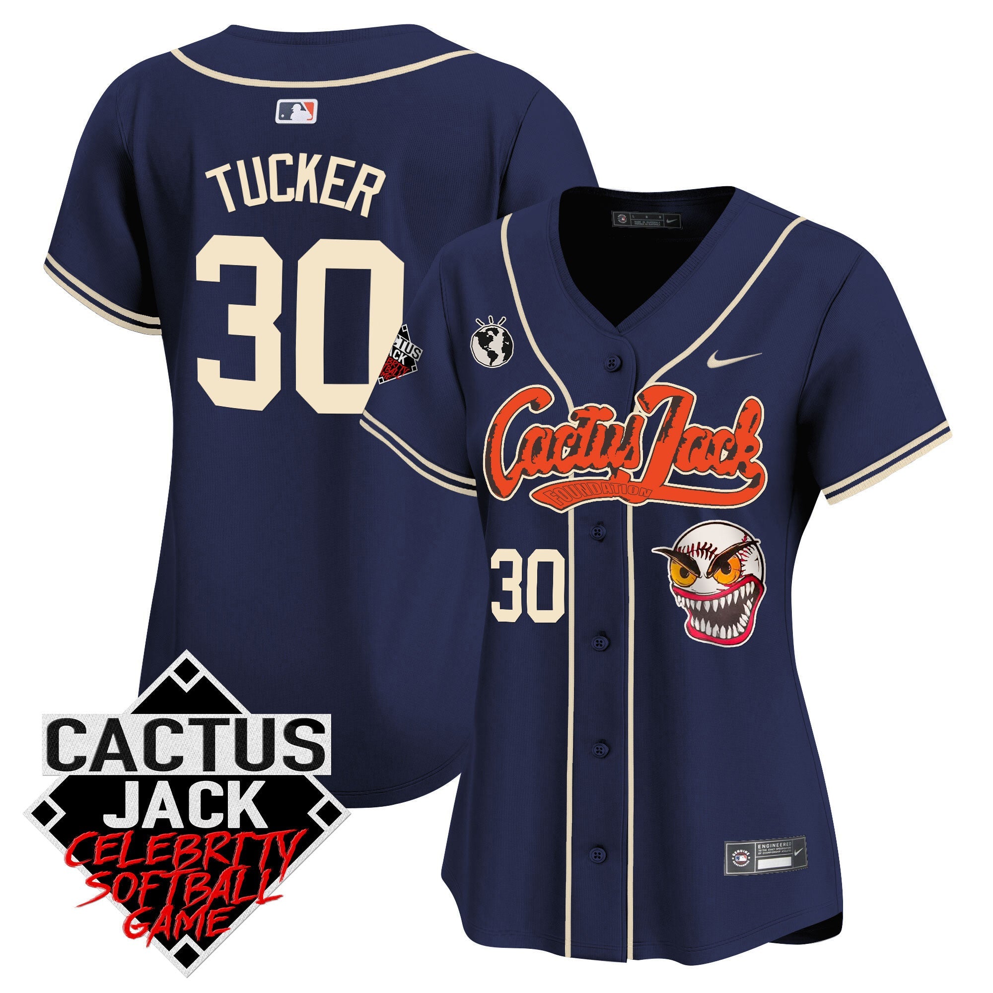 Women’s Cactus Jack Celebrity Softball Game Patch Vapor Premier Limited Jersey