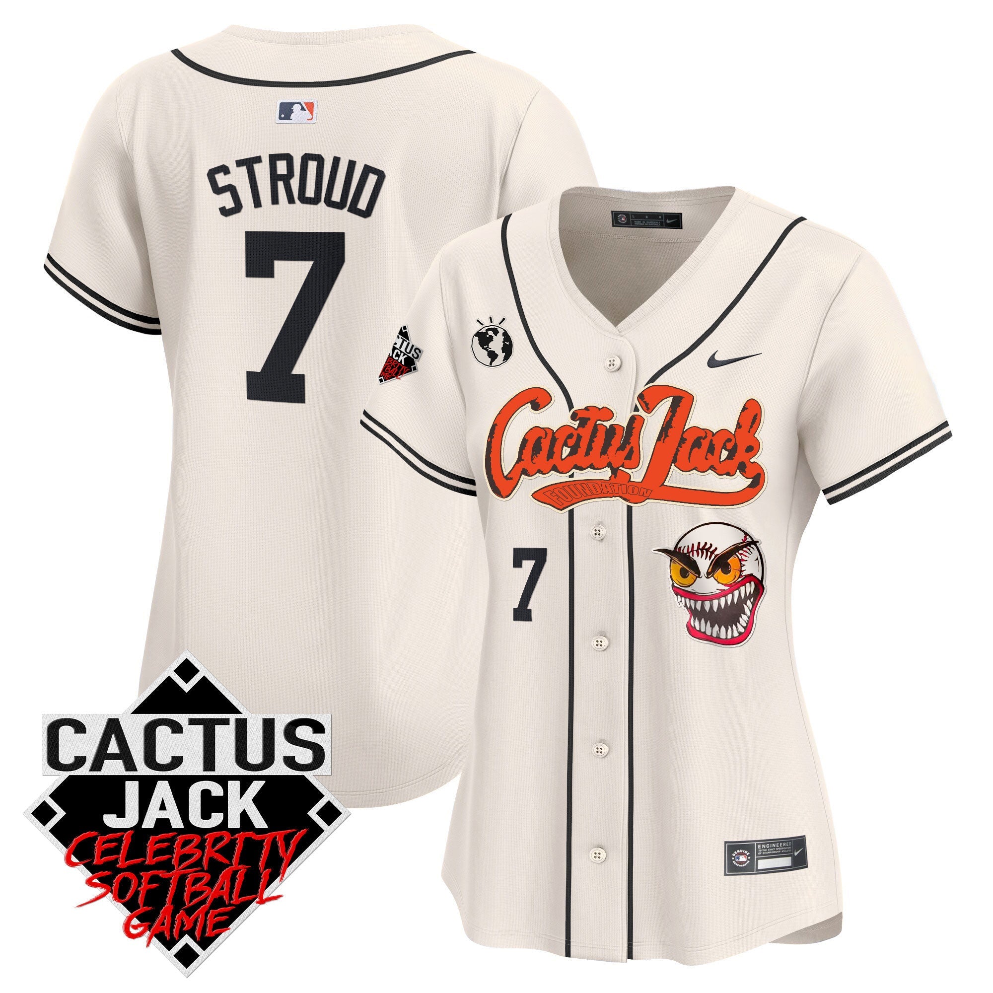 Women’s Cactus Jack Celebrity Softball Game Patch Vapor Premier Limited Jersey