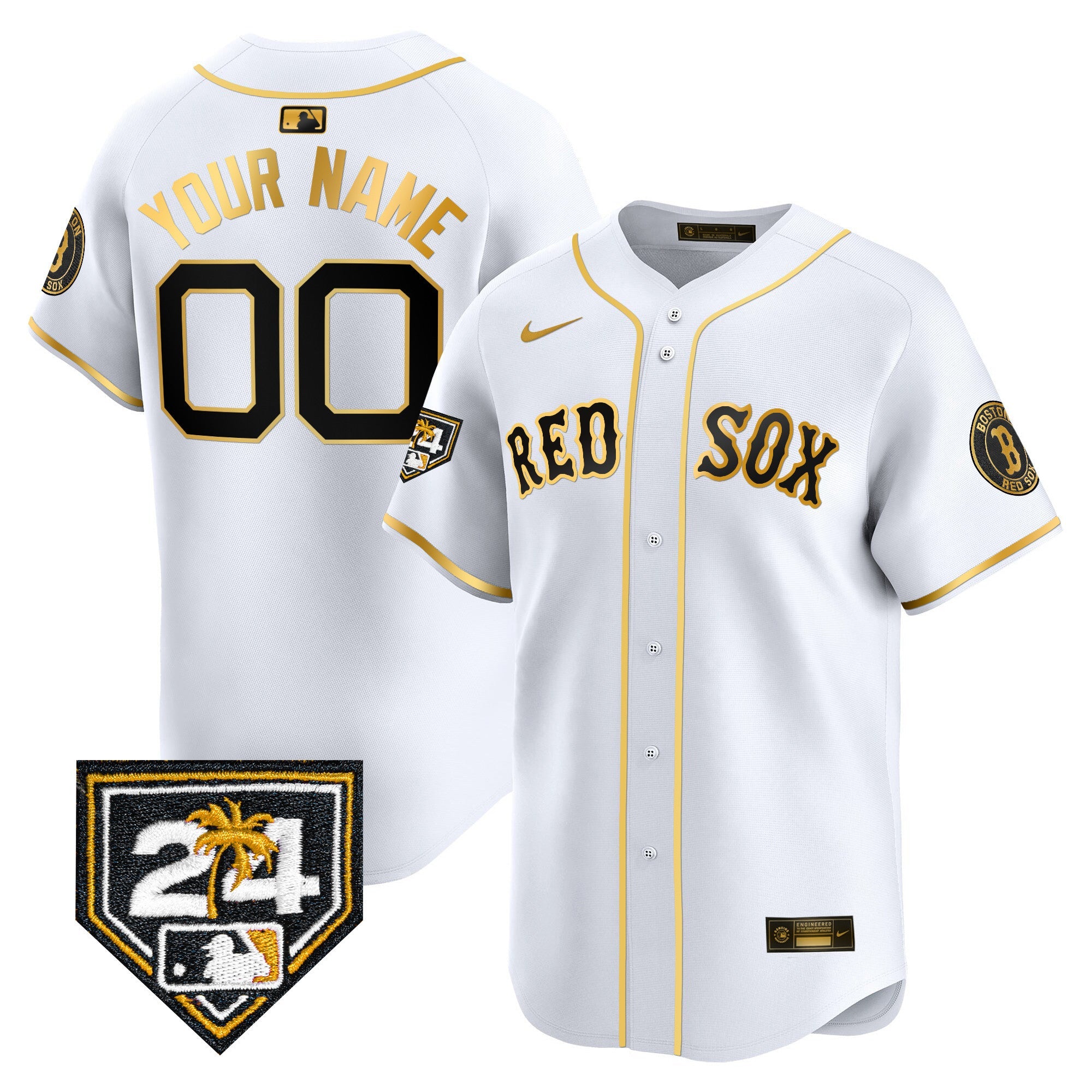 Boston 2024 Spring Training Patch Vapor Premier Limited Custom Jersey