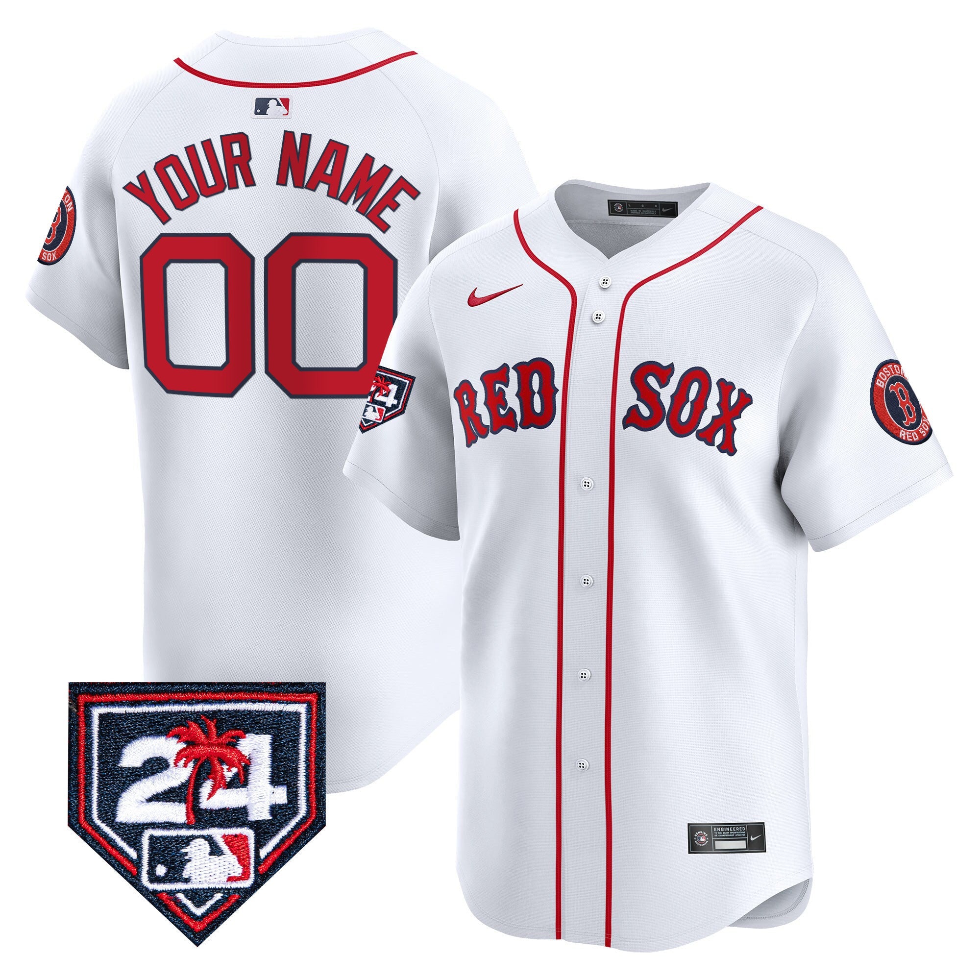 Boston 2024 Spring Training Patch Vapor Premier Limited Custom Jersey