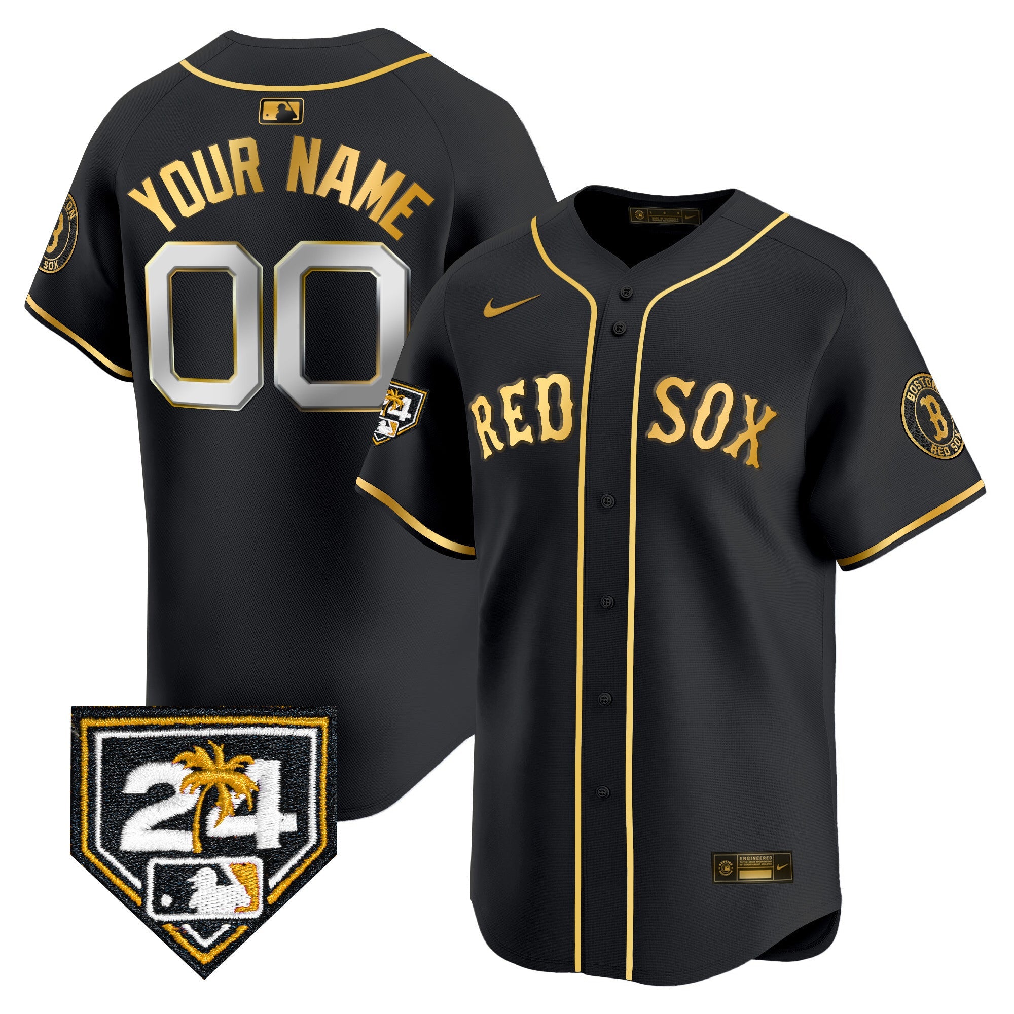 Boston 2024 Spring Training Patch Vapor Premier Limited Custom Jersey