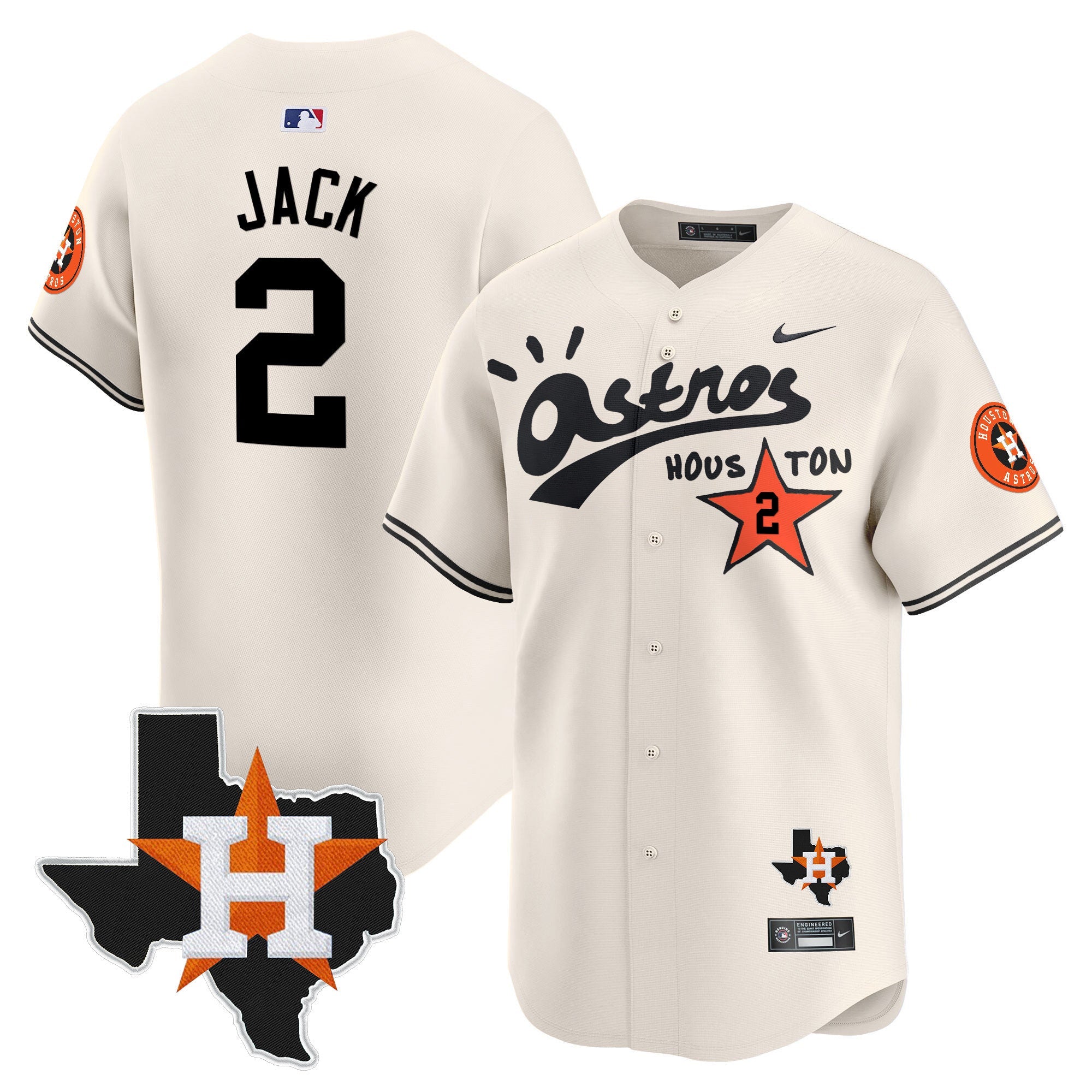 Men’s Houston Cactus Jack Style Vapor Premier Limited Jersey – Stitched