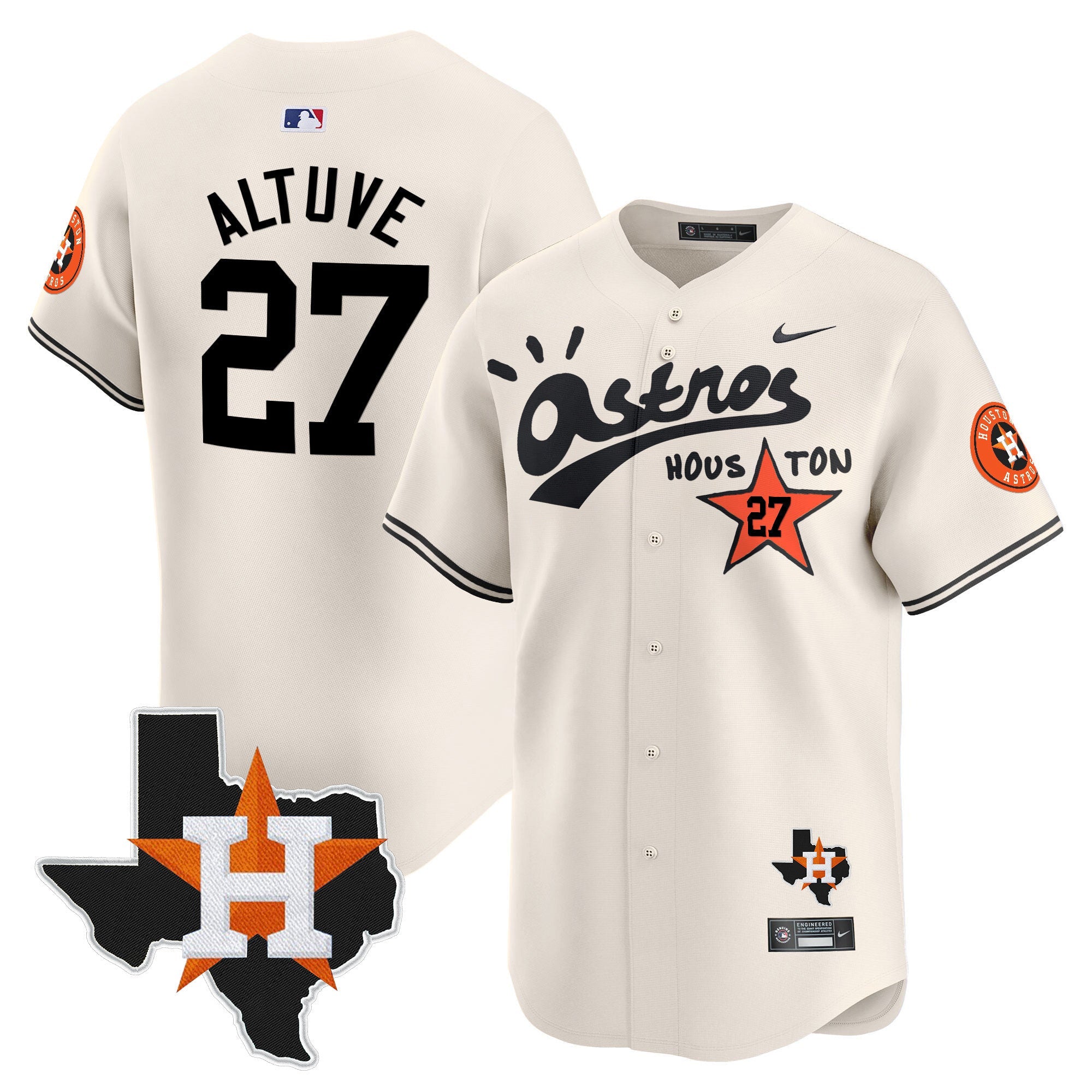 Men’s Houston Cactus Jack Style Vapor Premier Limited Jersey – Stitched