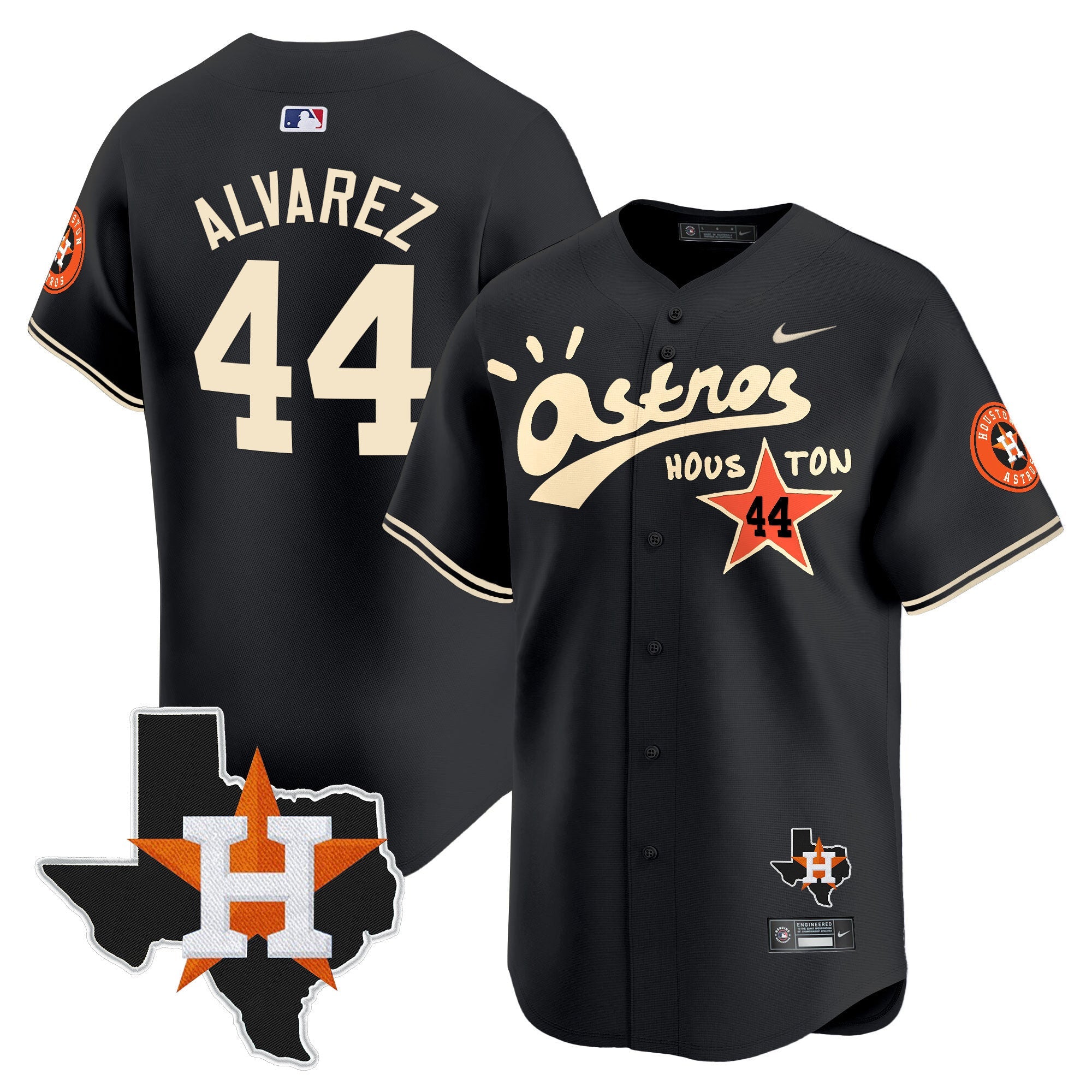Men’s Houston Cactus Jack Style Vapor Premier Limited Jersey – Stitched
