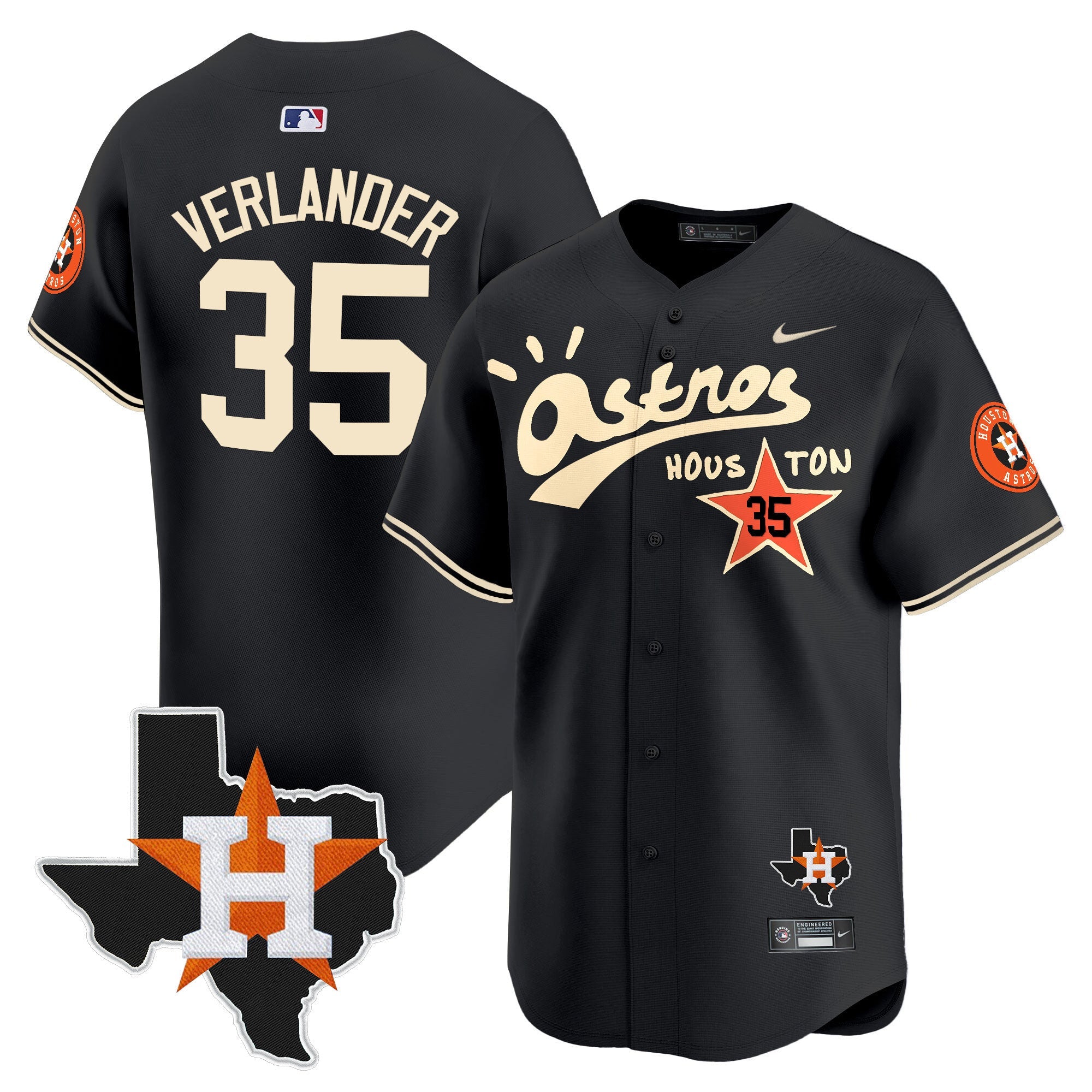 Men’s Houston Cactus Jack Style Vapor Premier Limited Jersey – Stitched