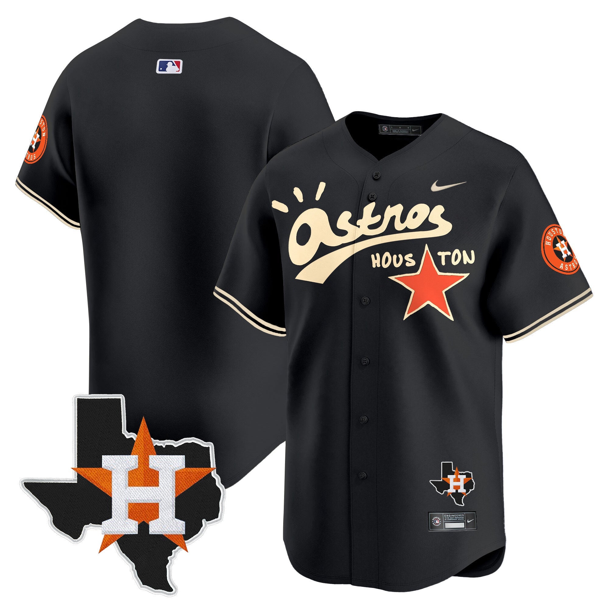 Men’s Houston Cactus Jack Style Vapor Premier Limited Jersey – Stitched