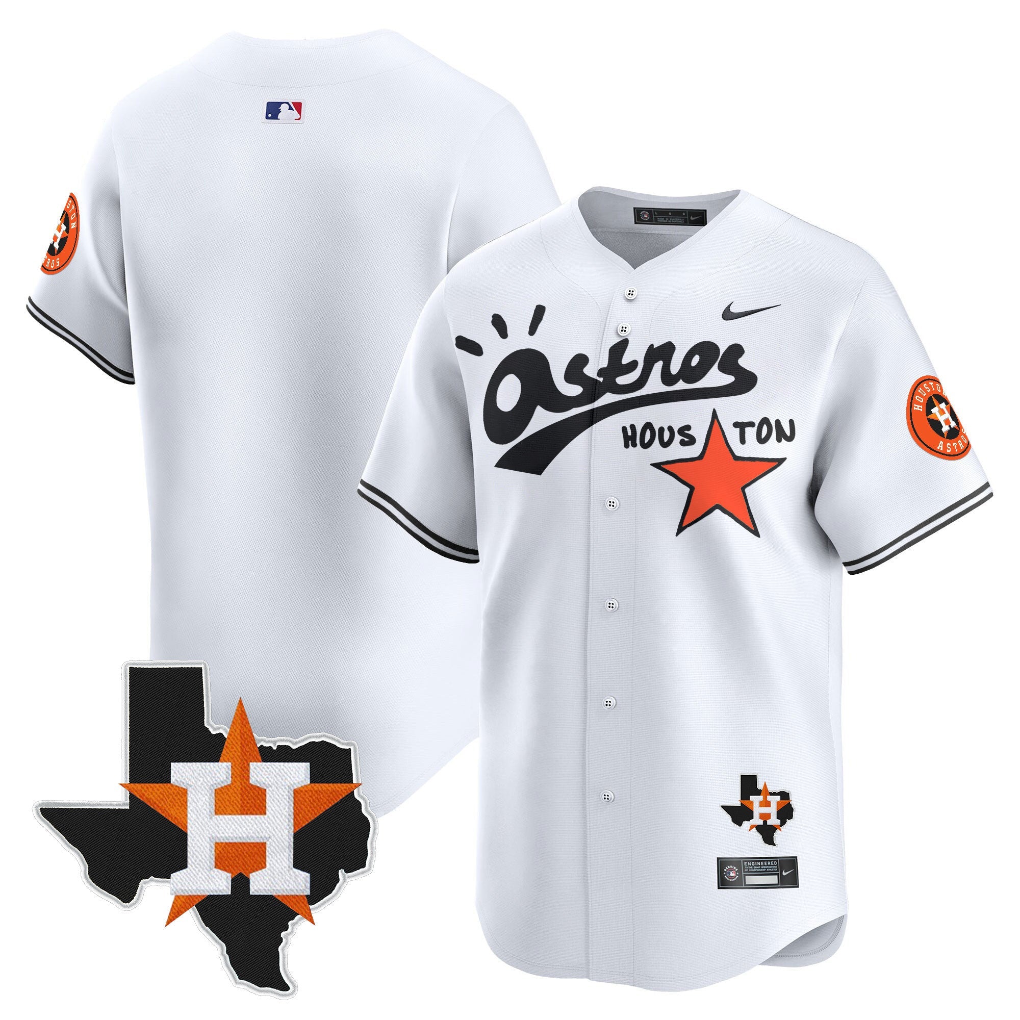 Men’s Houston Cactus Jack Style Vapor Premier Limited Jersey – Stitched