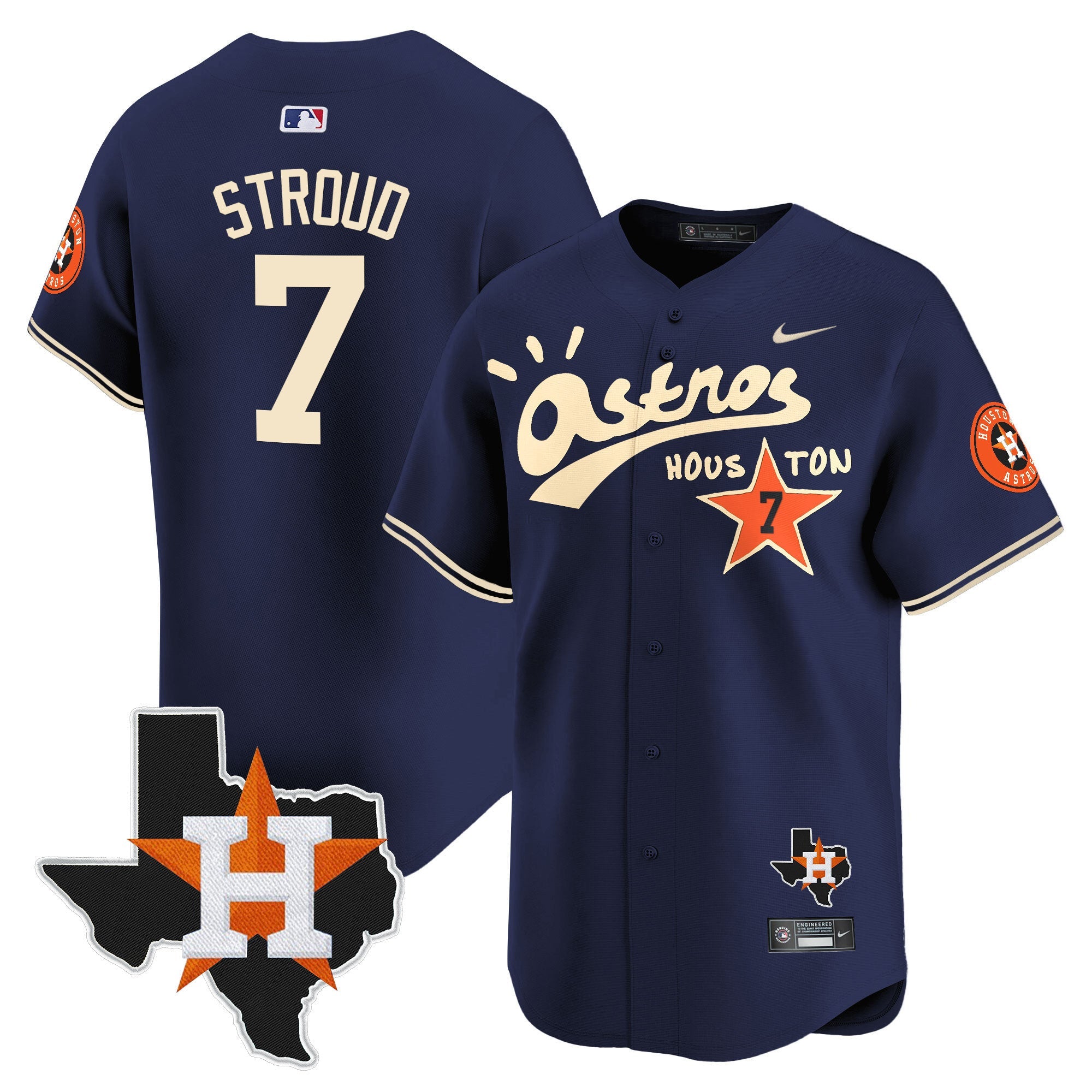 Men’s Houston Cactus Jack Style Vapor Premier Limited Jersey – Stitched