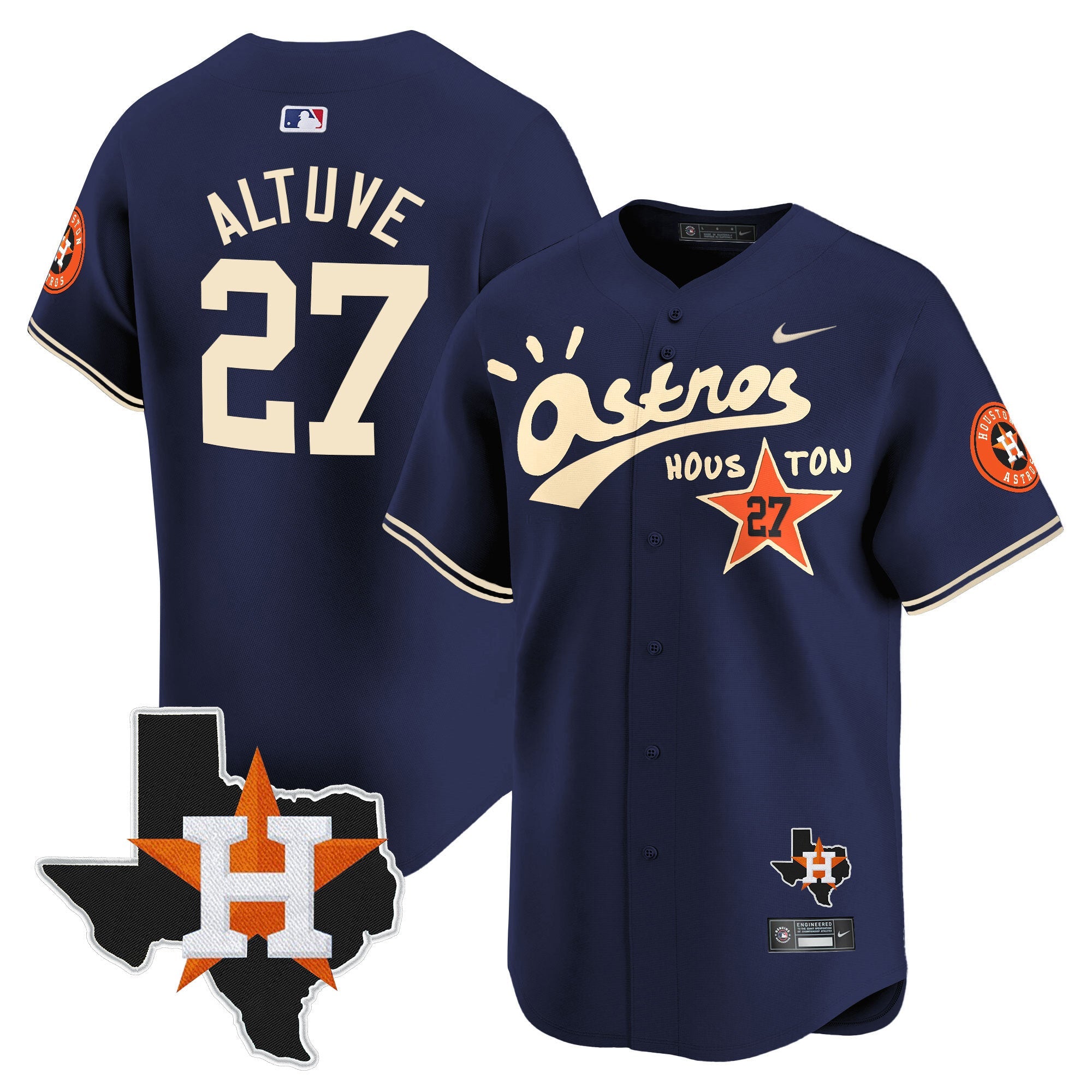 Men’s Houston Cactus Jack Style Vapor Premier Limited Jersey – Stitched