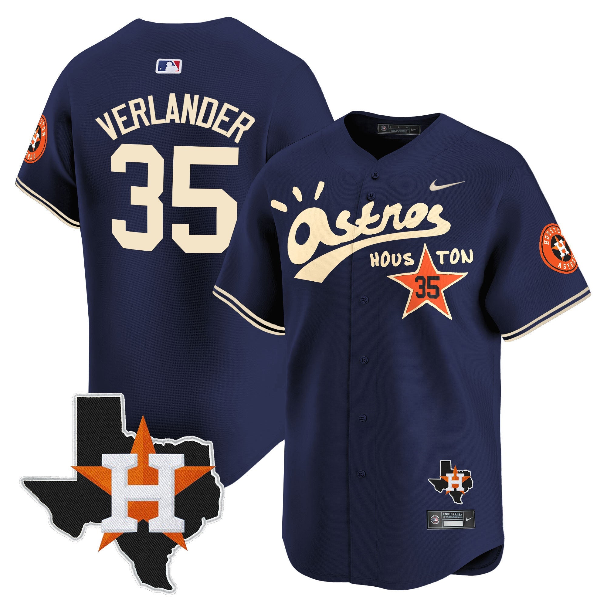 Men’s Houston Cactus Jack Style Vapor Premier Limited Jersey – Stitched