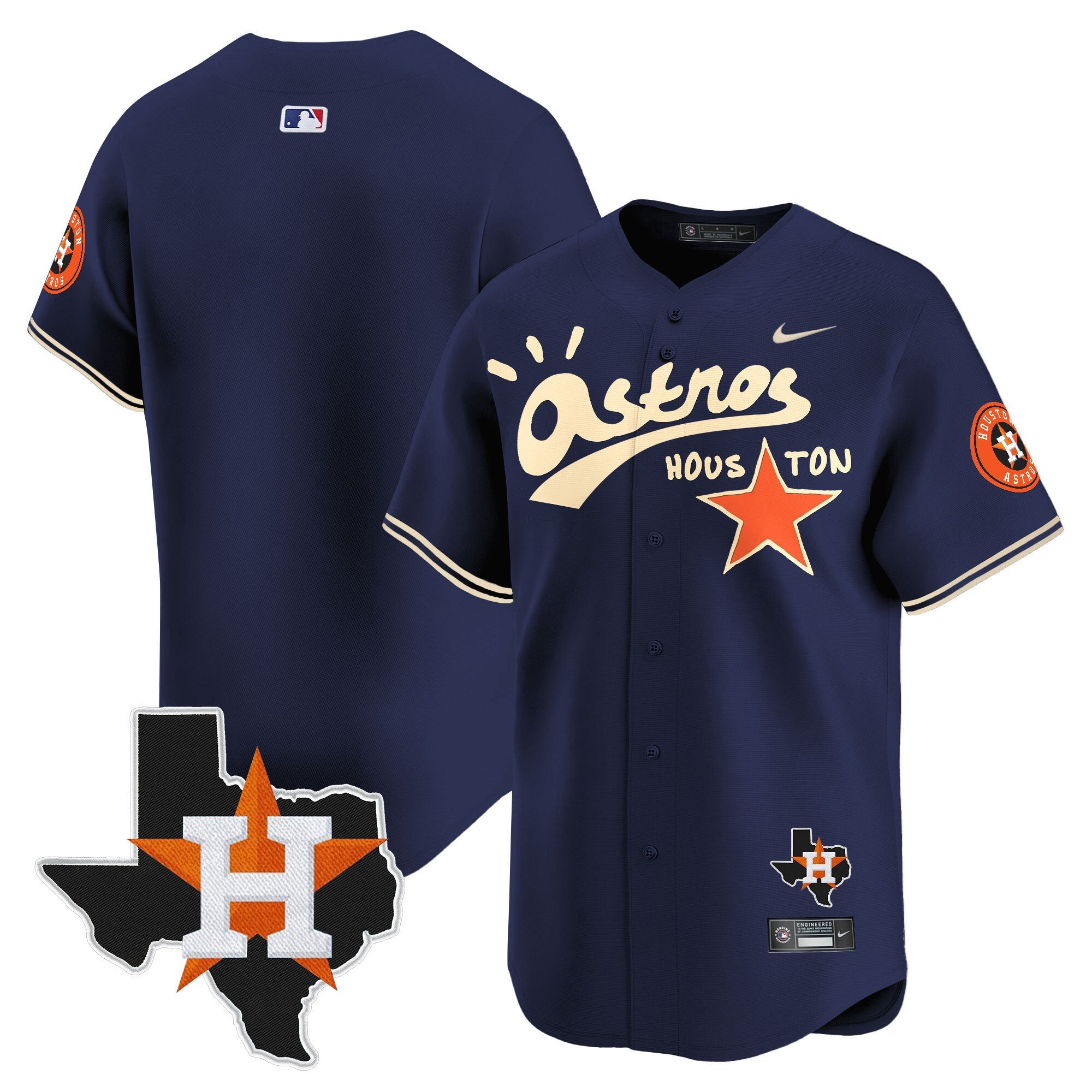 Men’s Houston Cactus Jack Style Vapor Premier Limited Jersey – Stitched