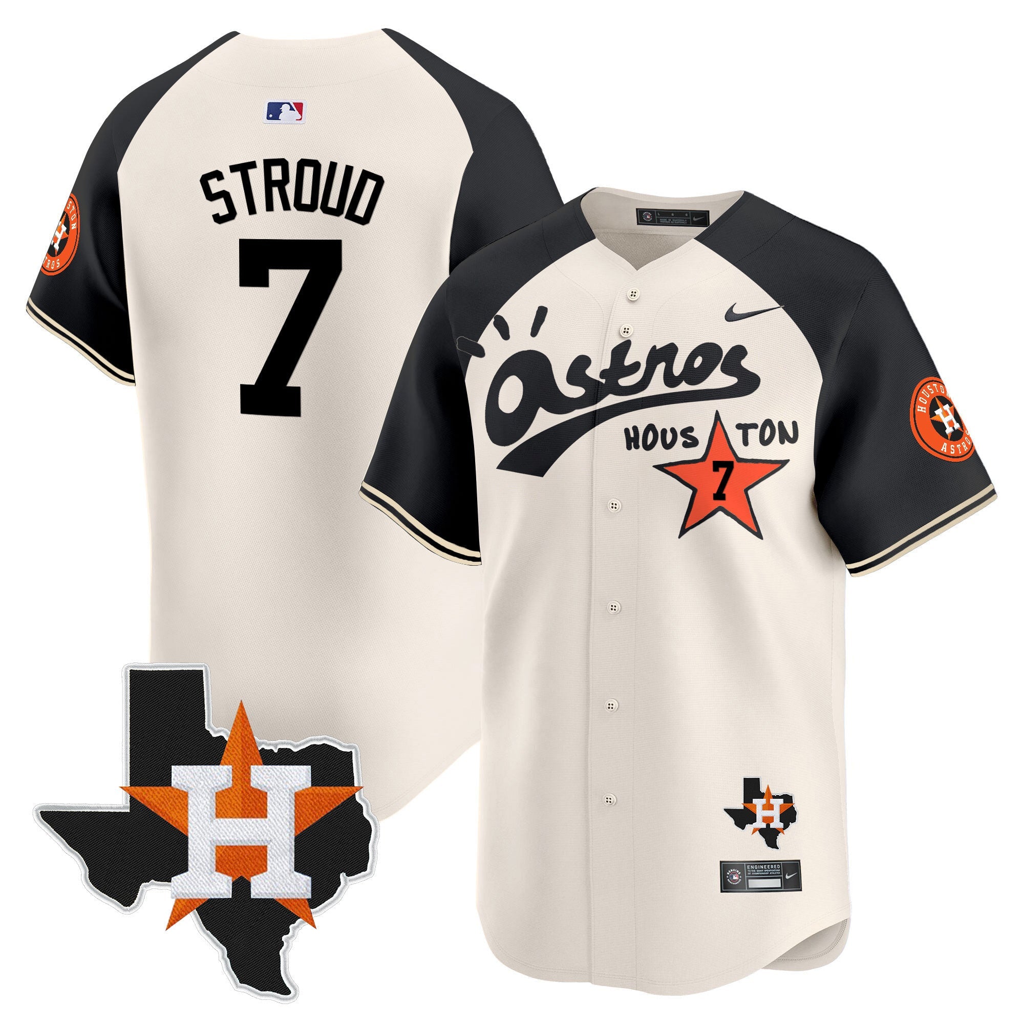 Men’s Houston Cactus Jack Style Vapor Premier Limited Jersey – Stitched