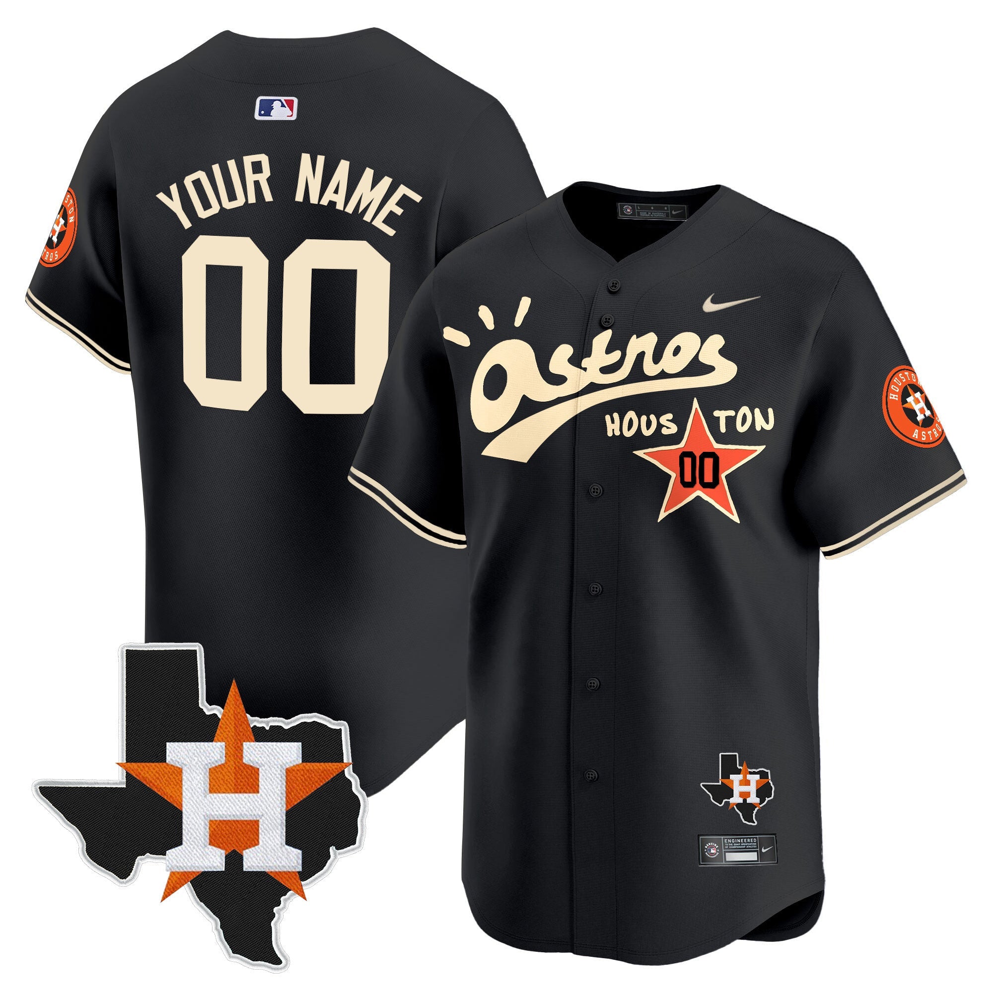 Houston Cactus Jack Style Vapor Premier Limited Custom Jersey – Stitched