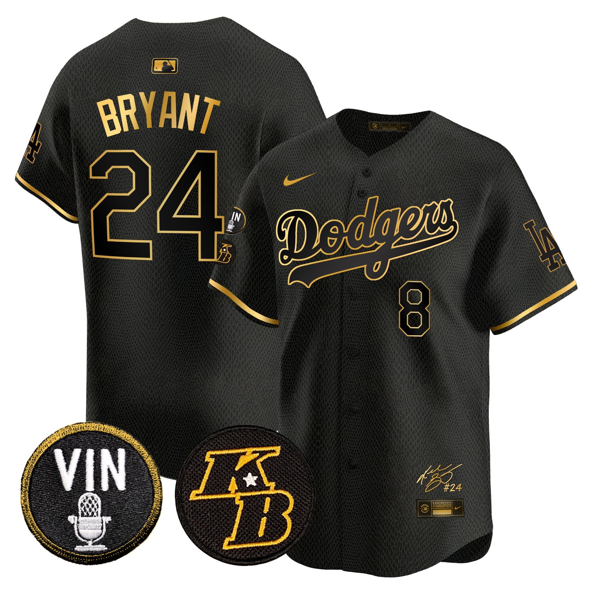 Men’s Vin Patch & Kobe Bryant Signature Vapor Premier Limited Jersey
