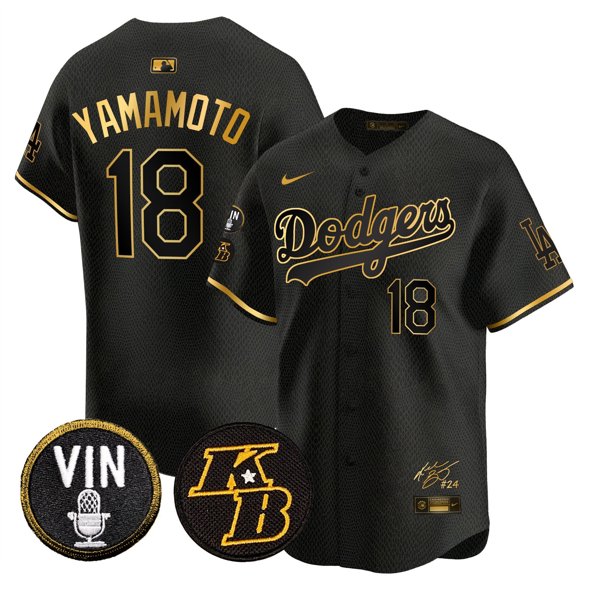 Men’s Vin Patch & Kobe Bryant Signature Vapor Premier Limited Jersey